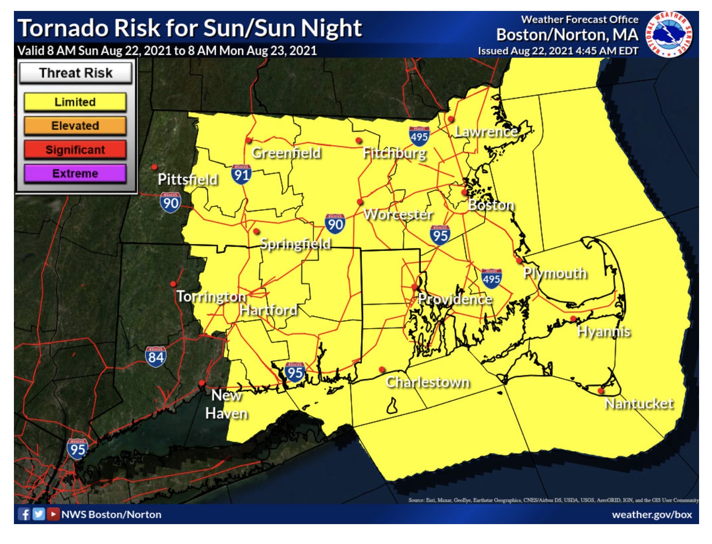 Tornado risk for Sunday through Sunday night.