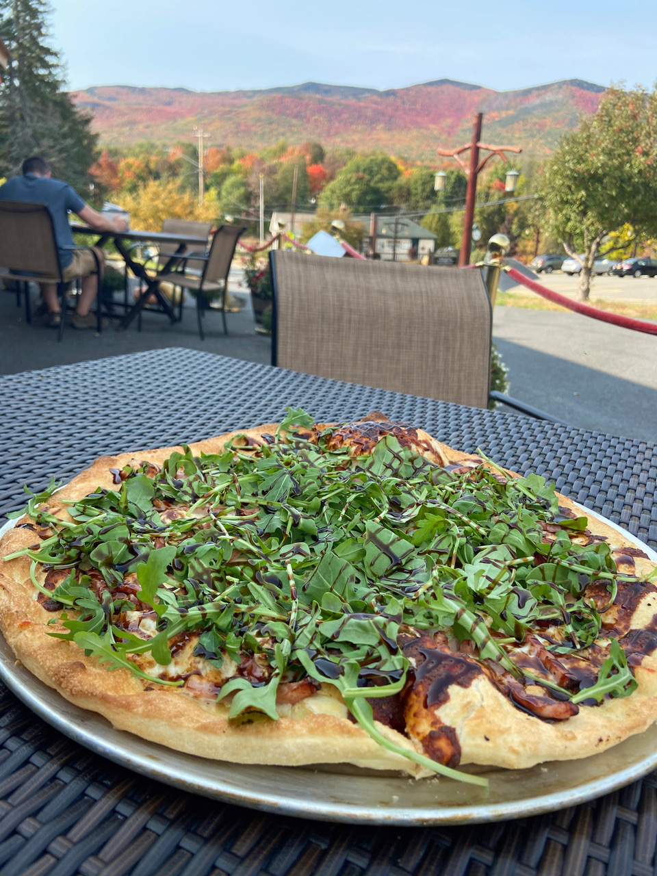 In the town of Wilmington, there are a couple of keys spots for food: Adirondack Chocolates and Fratelli Pizza II. What’s better than pizza with a view?