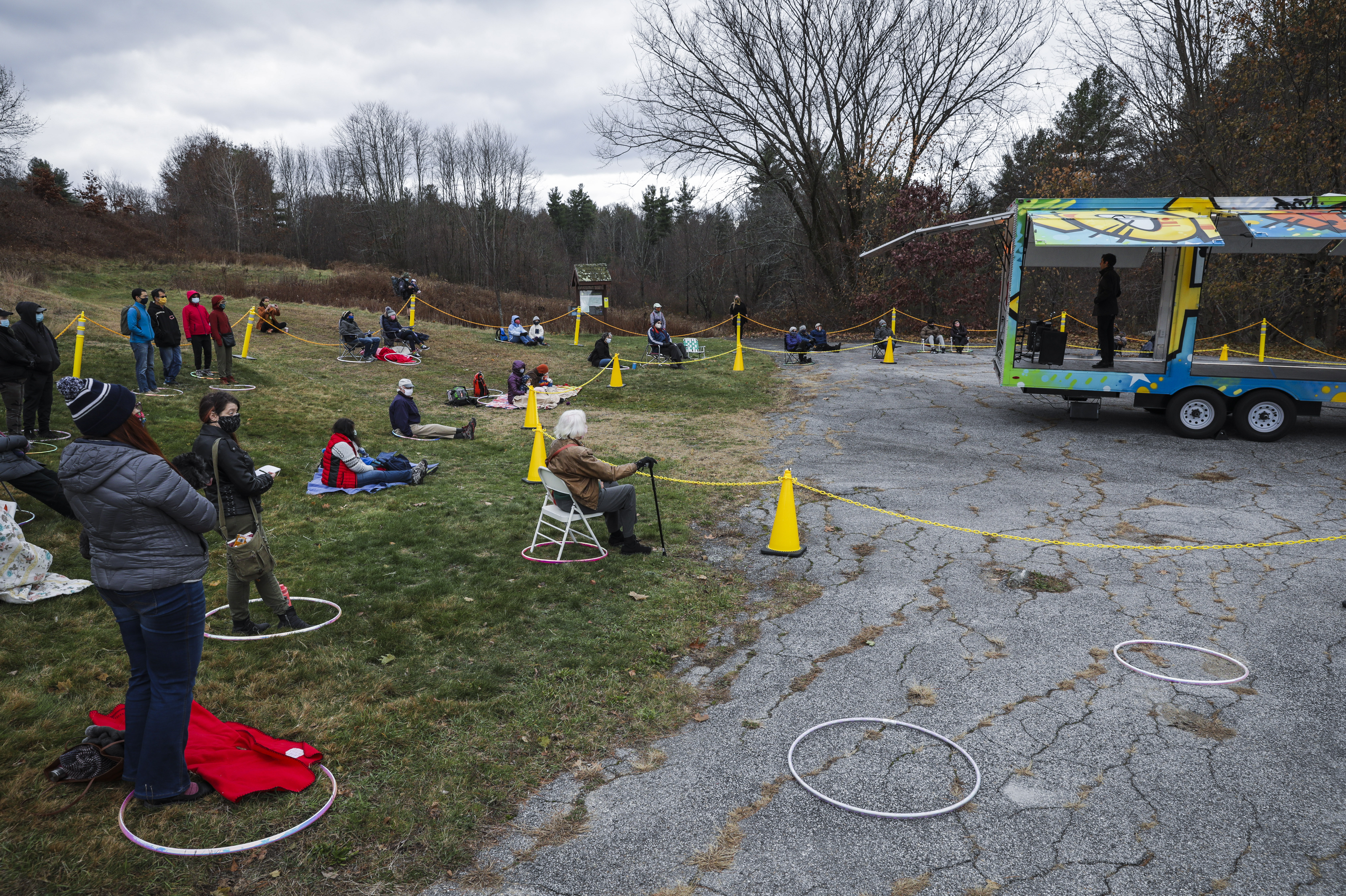 Tenor Omar Najmi performed for a small crowd last week at the Fruitlands Museum in Harvard.