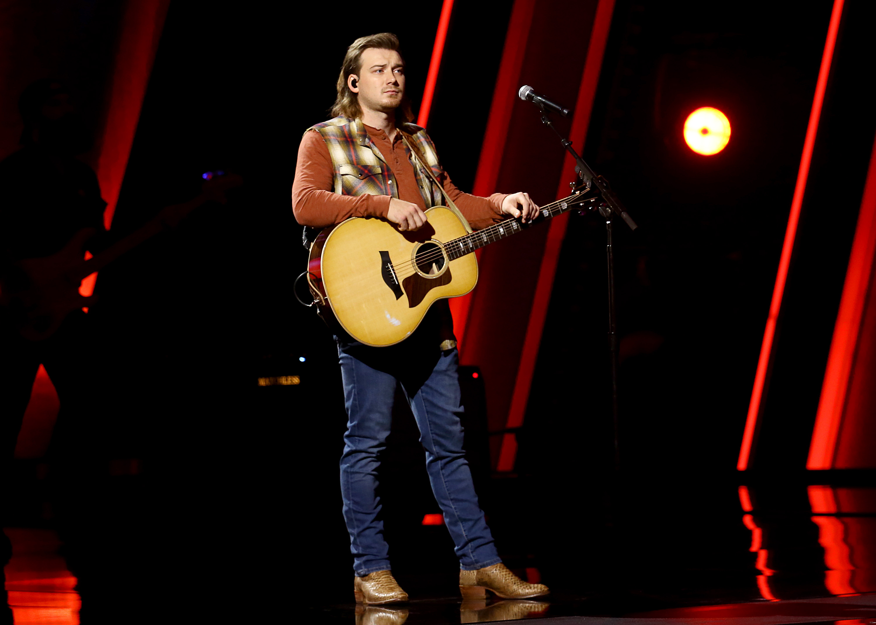 Morgan Wallen performs at Nashville’s Music City Center for the Country Music Association Awards show in November.