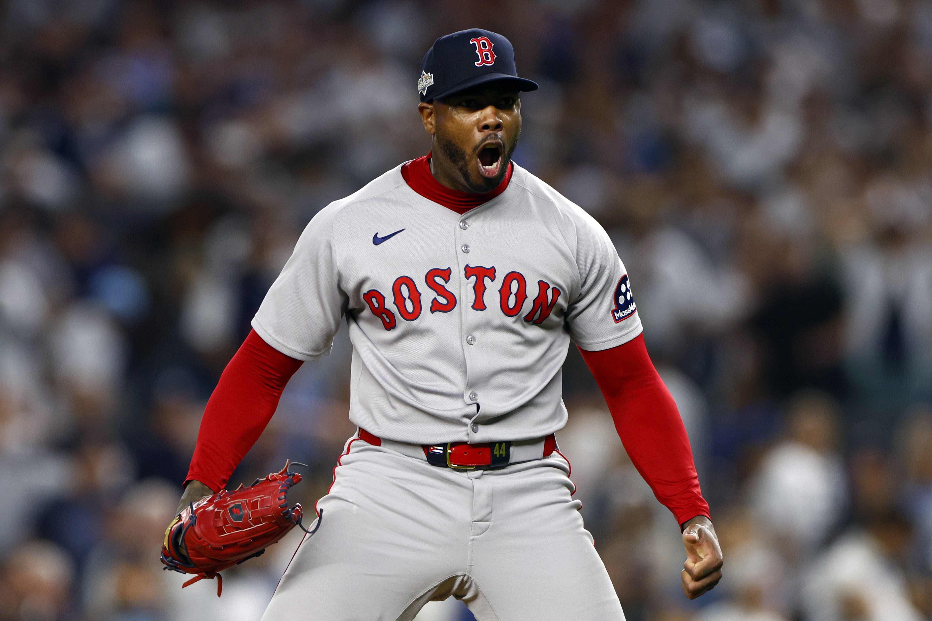Closer Aroldis Chapman's tenure with the Red Sox is helping his Hall of Fame  case