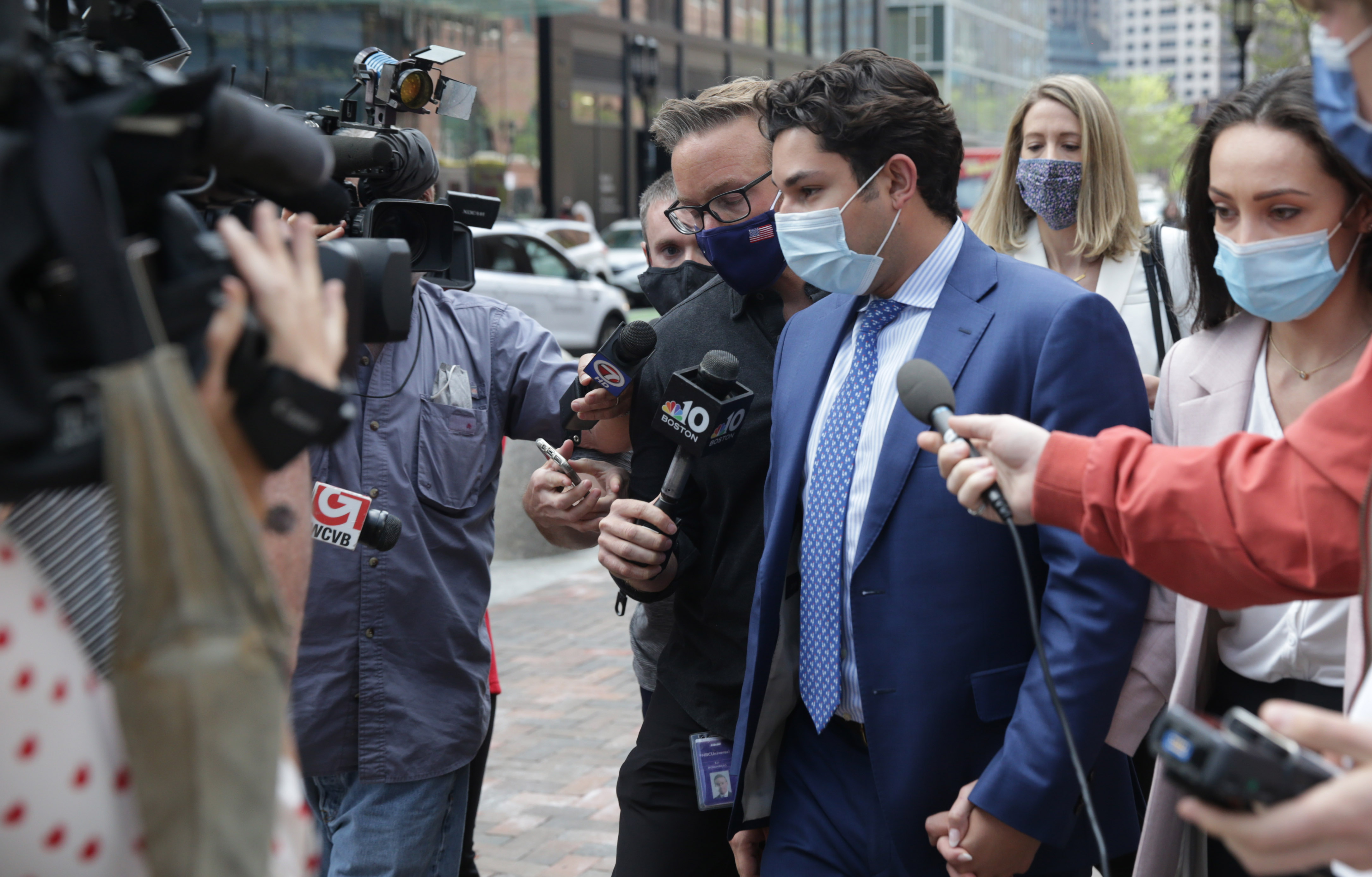 Boston, MA - 5/14/2021-. Former Fall River Mayor Jasiel F. Correia II (cq) leaves Federal Court, after being convicted on multiple counts. (Jonathan Wiggs/Globe Staff)