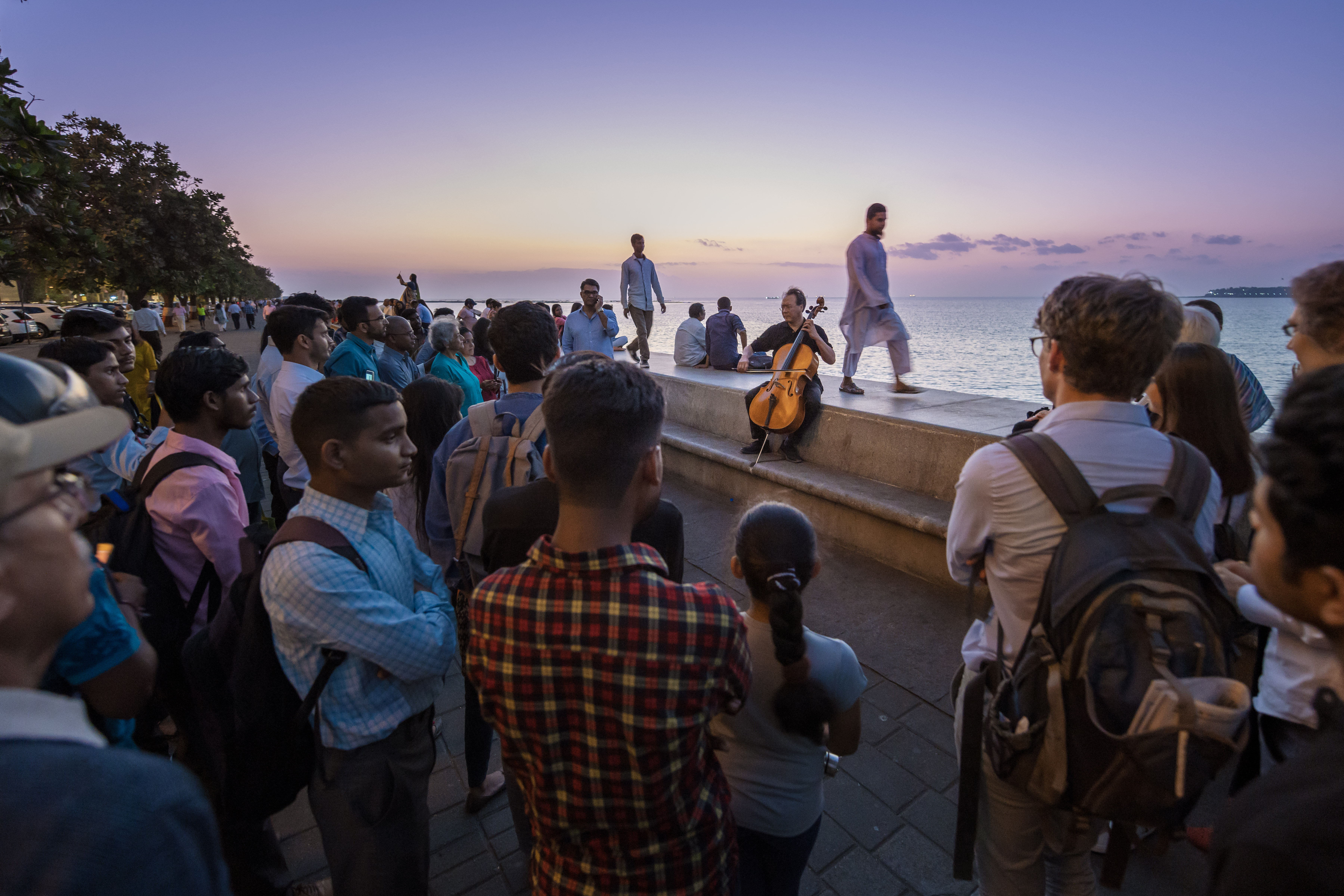 For the Bach Project, Yo-Yo Ma had planned 36 concerts across six continents, including this pop-up performance in Mumbai.