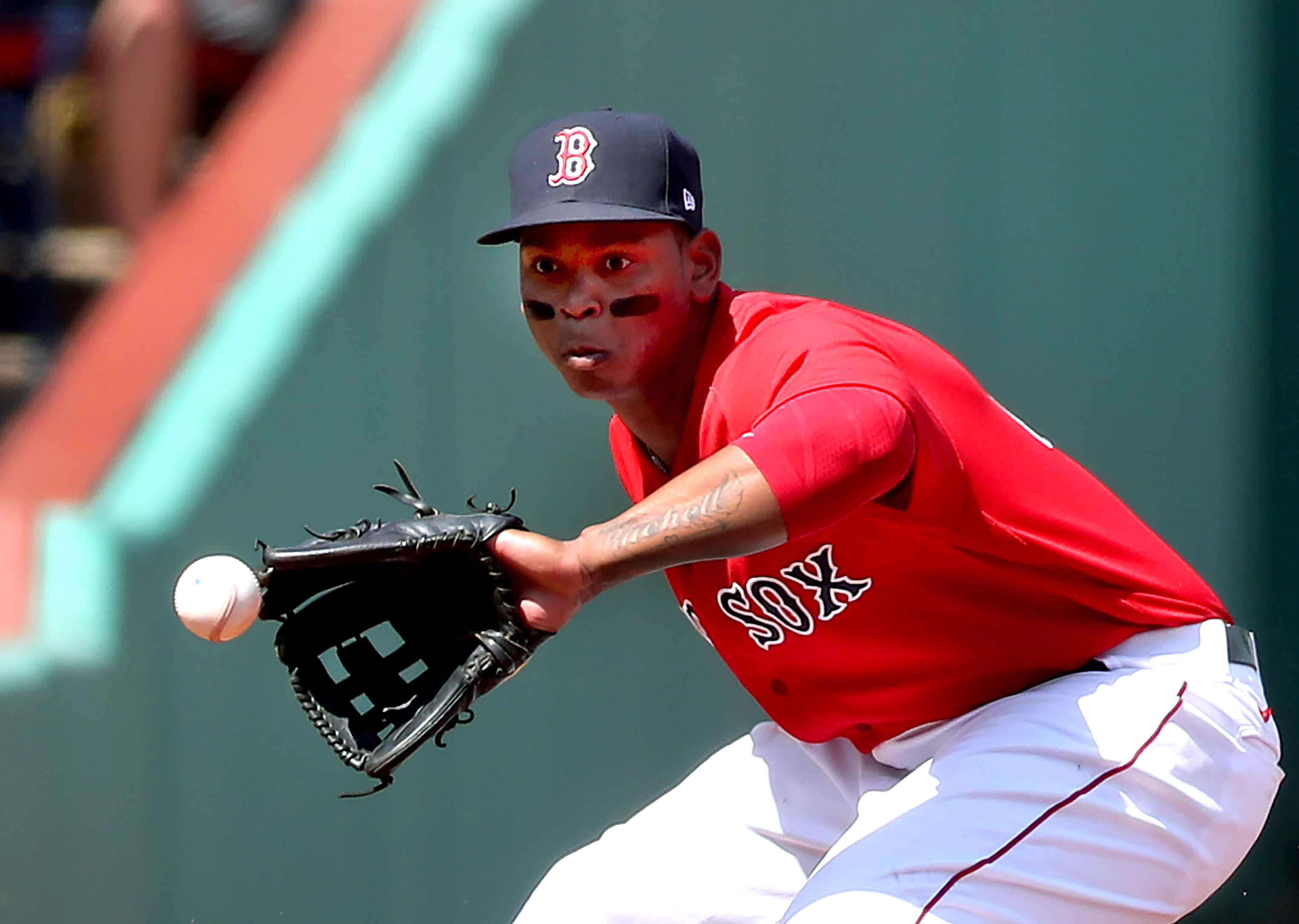 Rafael Devers had a handle on Mitch Haniger's ground ball in the fourth, finishing an all-too-rare clean inning for Nate Eovaldi and the Red Sox on Saturday.