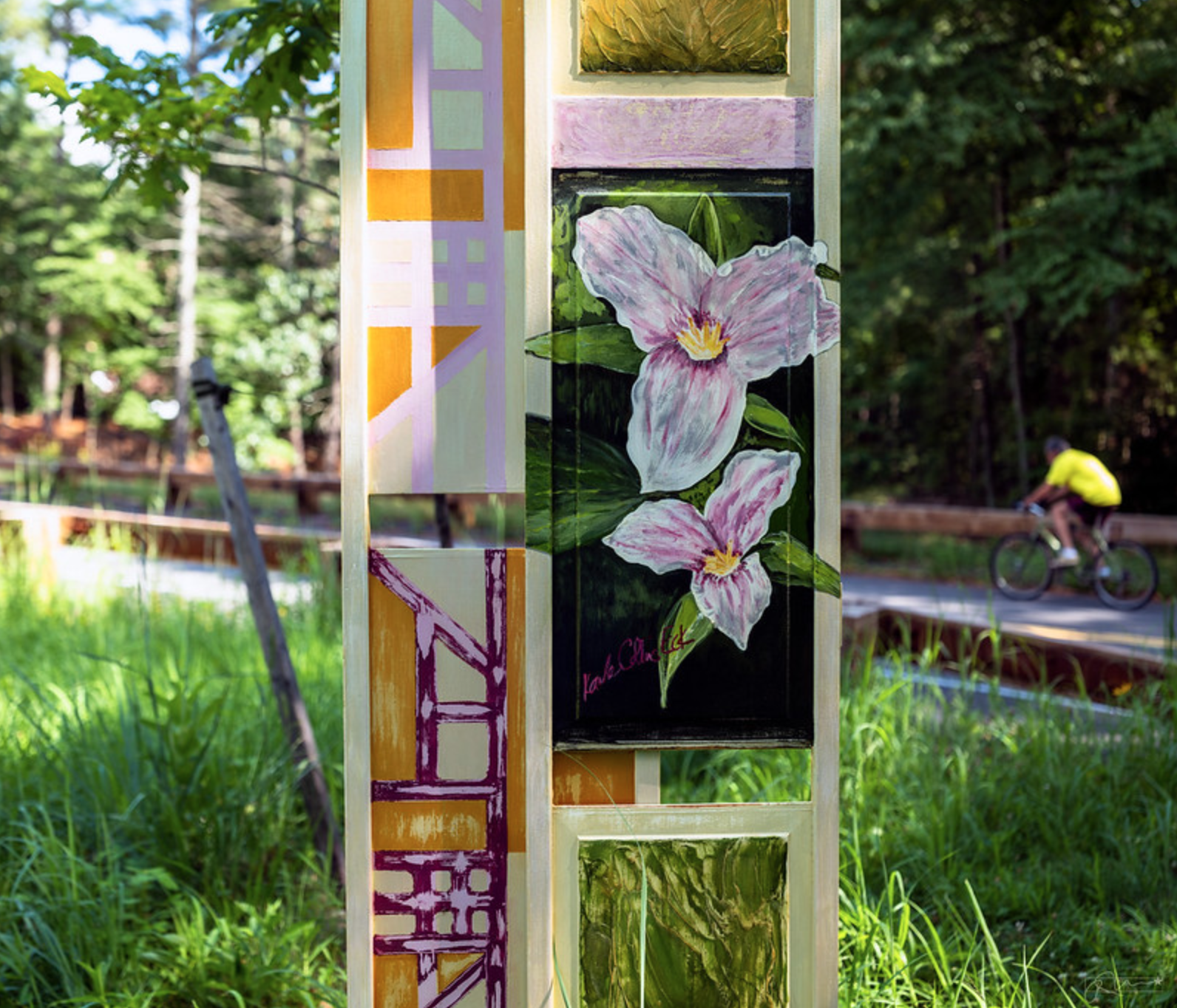 A door featured in The Umbrella Arts Center’s “Go Out Doors” campaign.