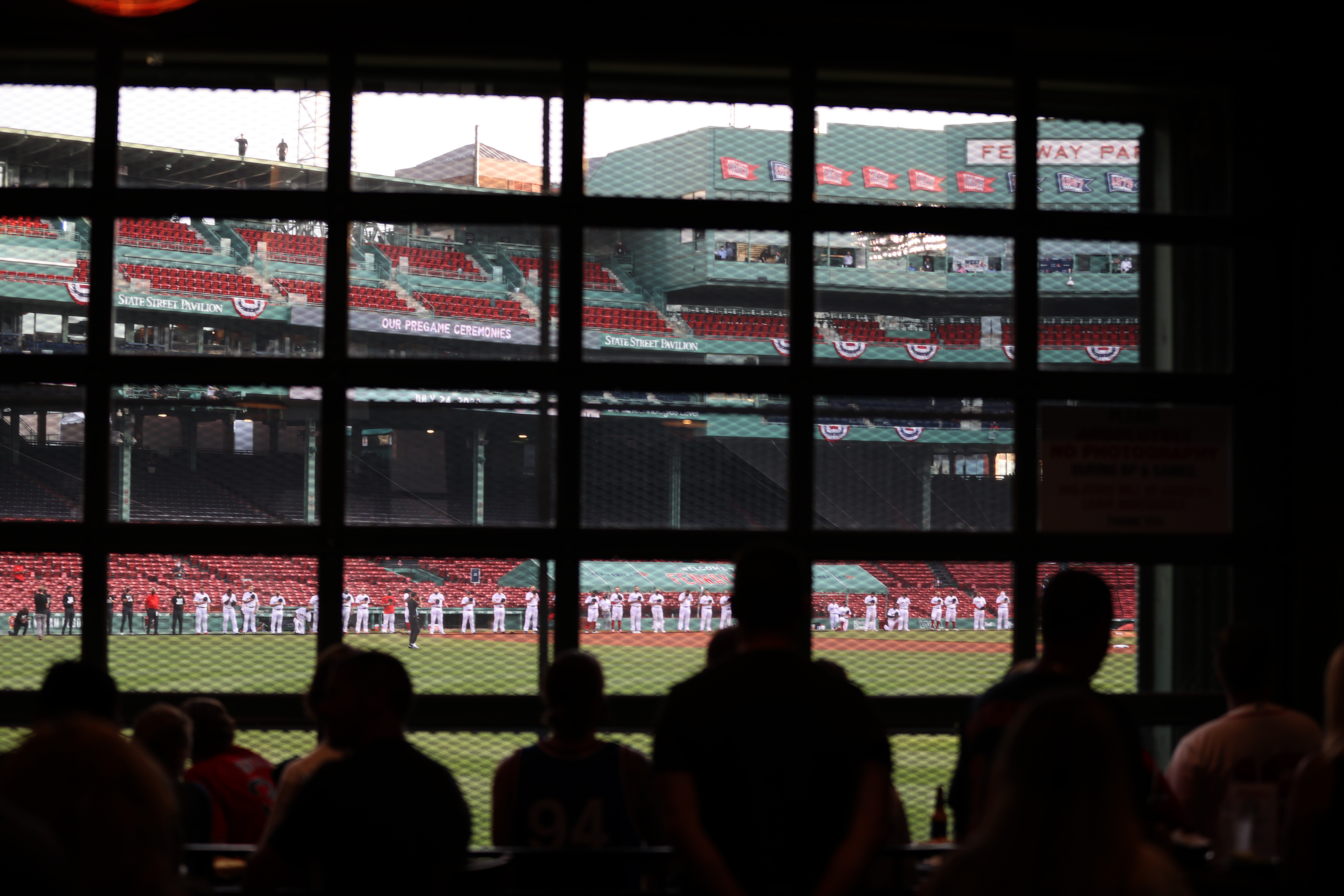 In the Bleacher Bar last July.