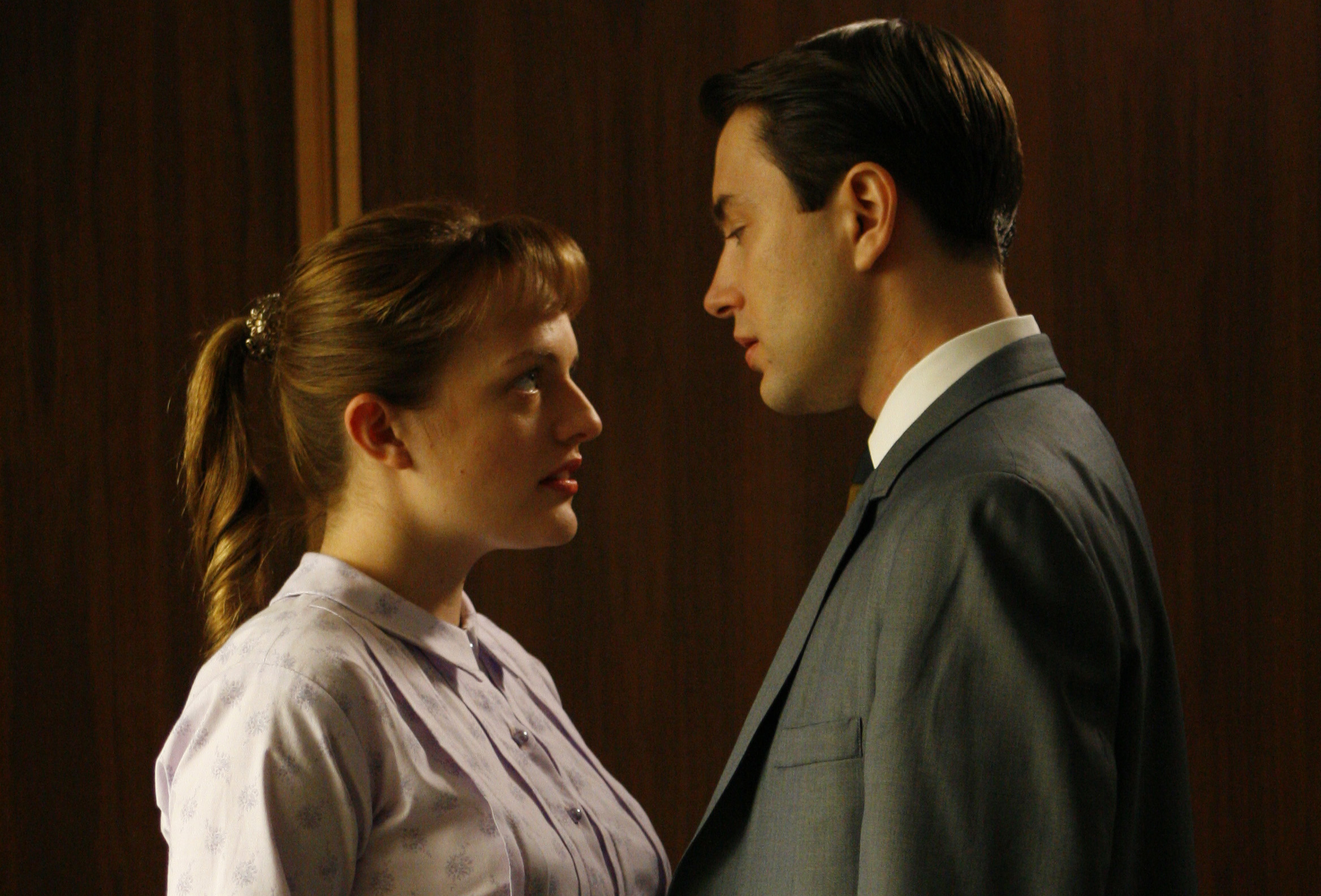 Elisabeth Moss and Vincent Kartheiser in "Mad Men."