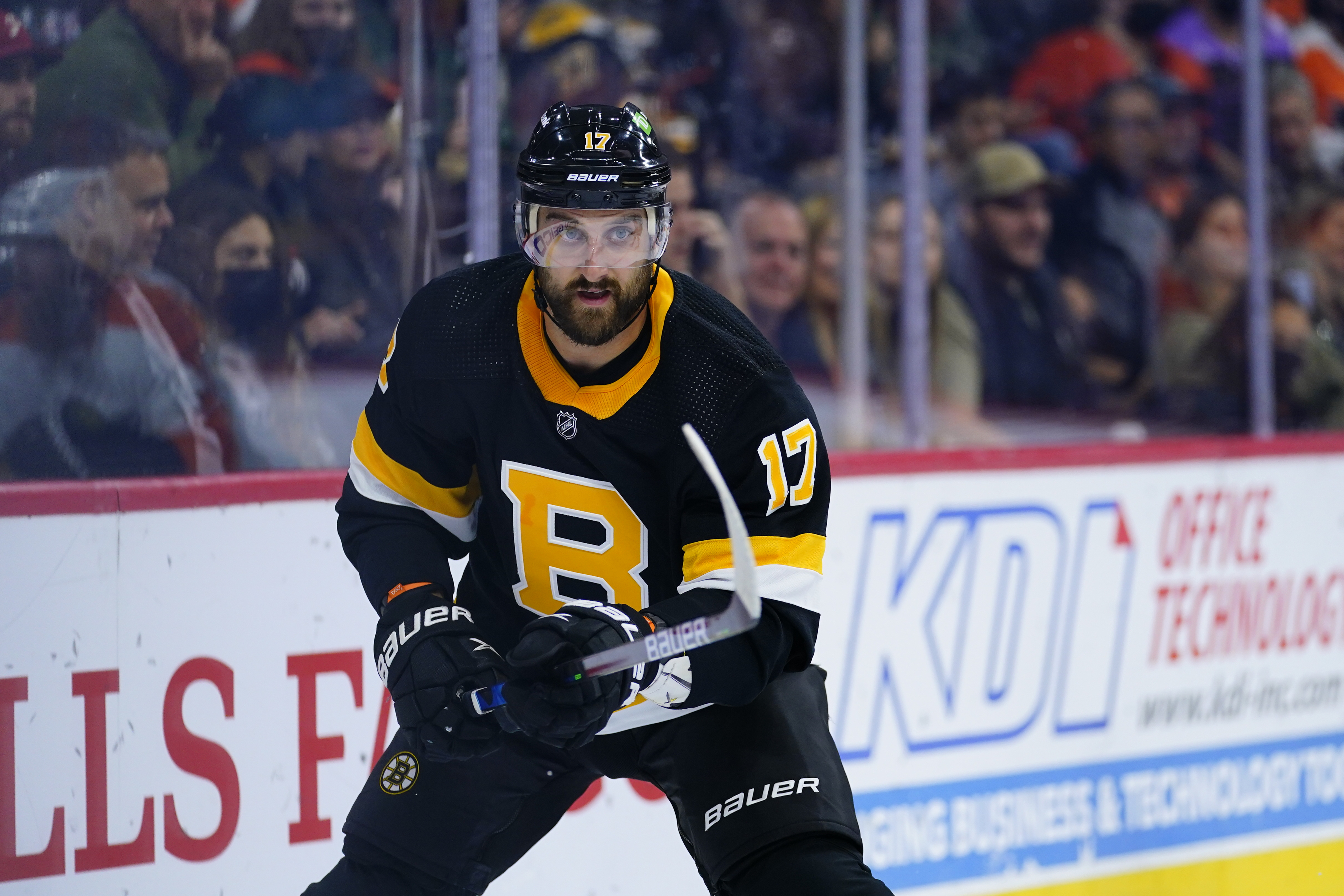 Nick Foligno saw early action Wednesday before leaving with an injury.