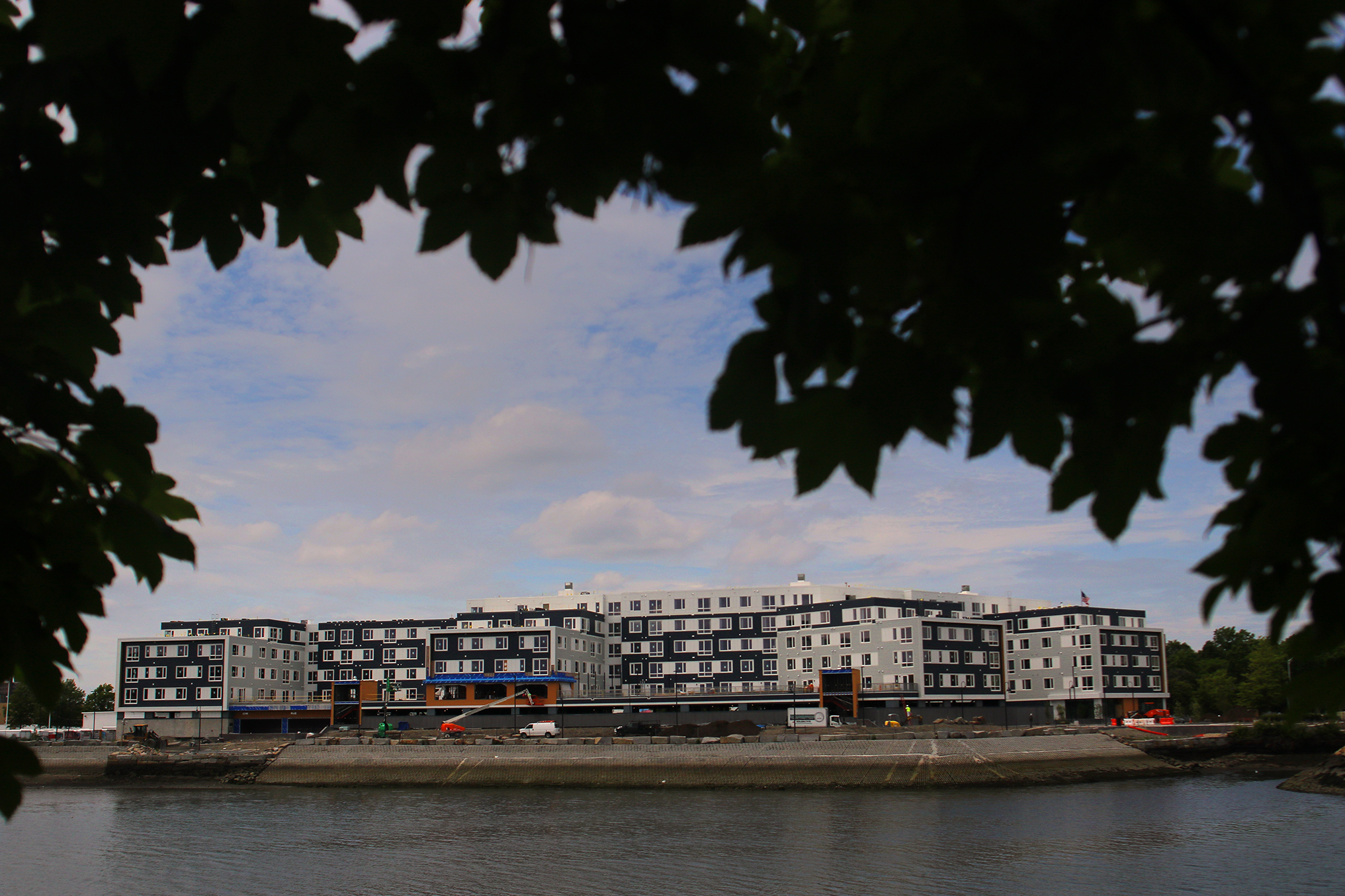 A new housing development under construction is visible from Lynn Heritage State Park.