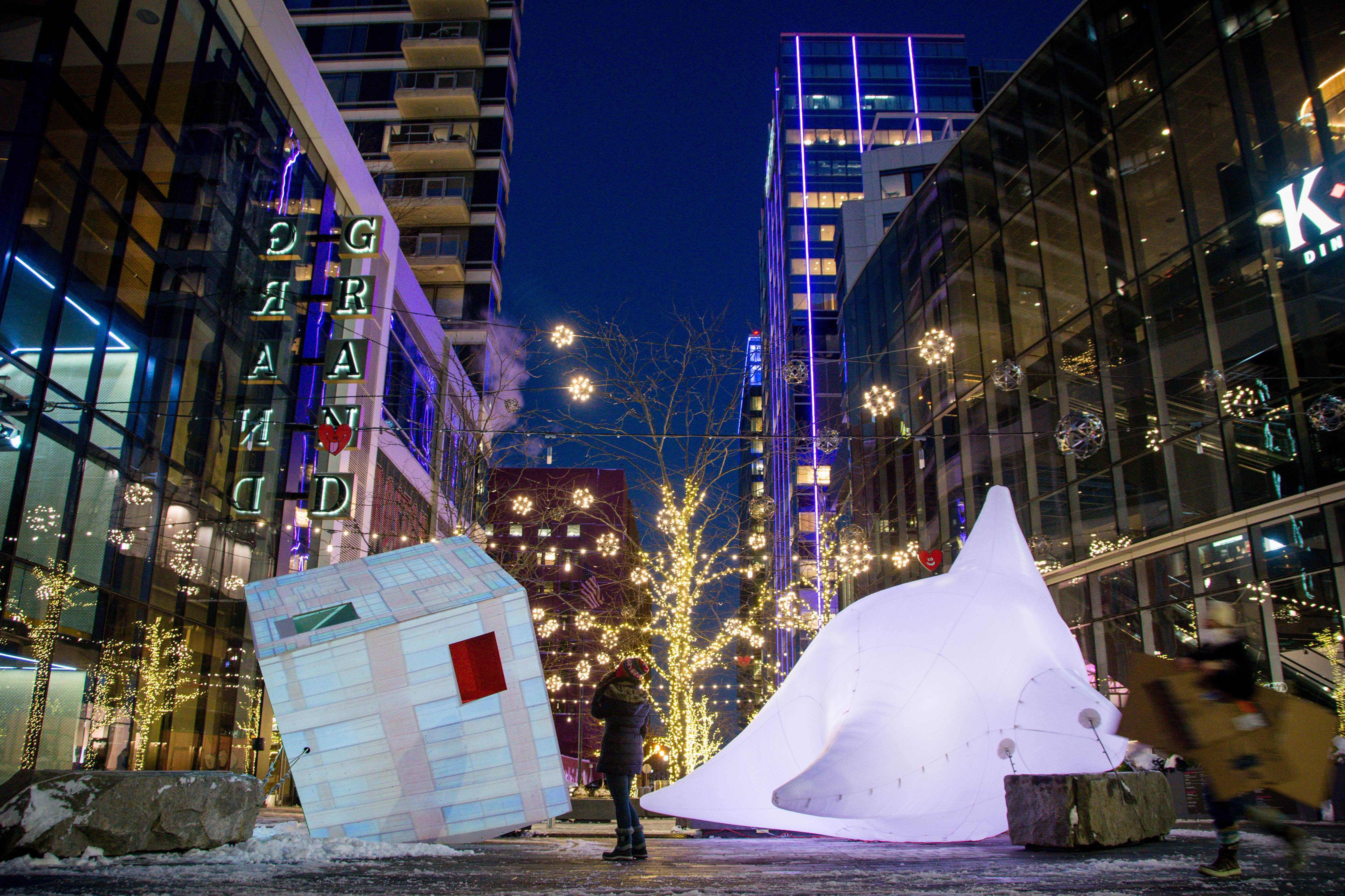 Sculptures in the Seaport.