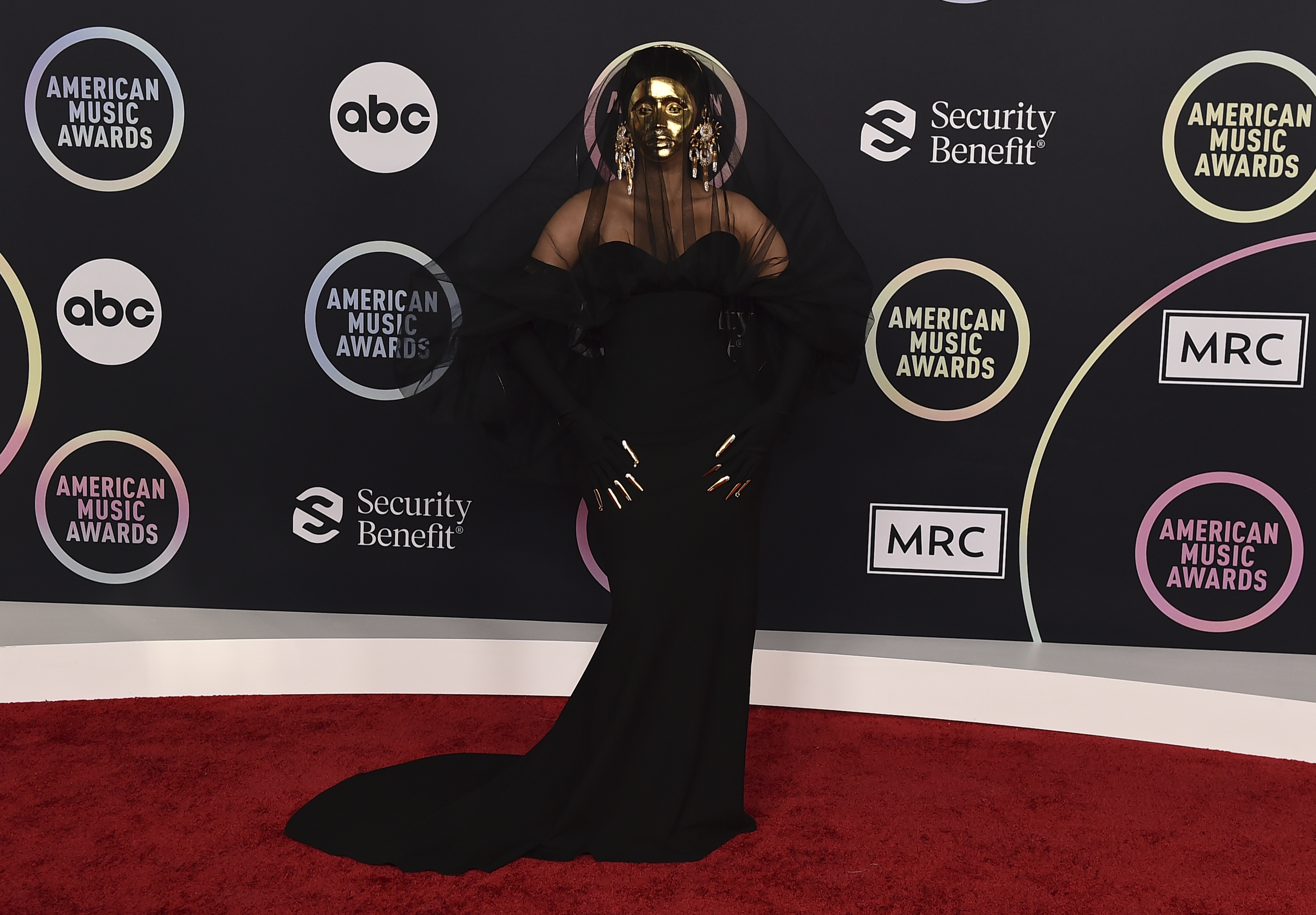 Cardi B arrives at the American Music Awards on Sunday in Los Angeles.