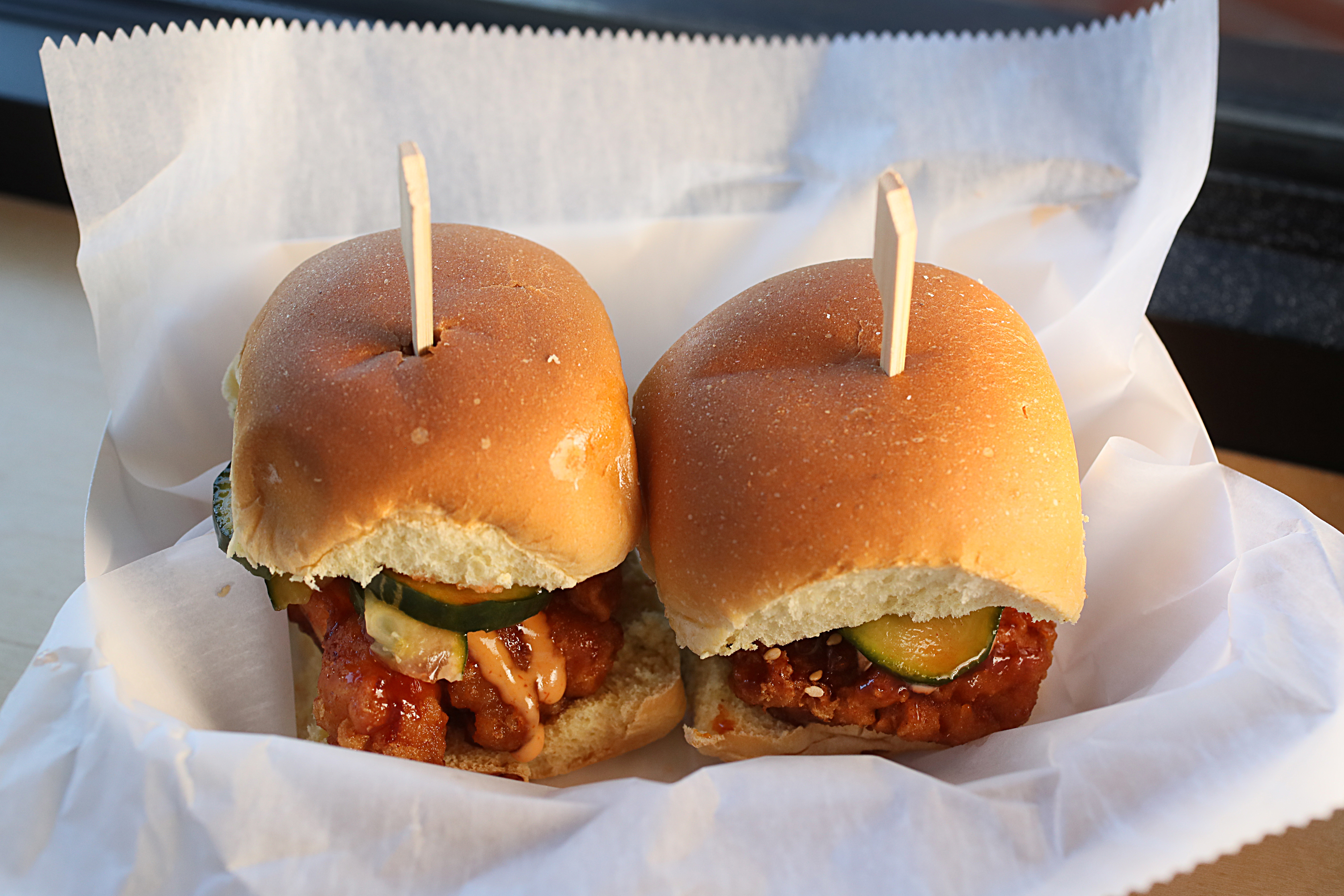 The KFC sliders at Kimchipapi Kitchen.