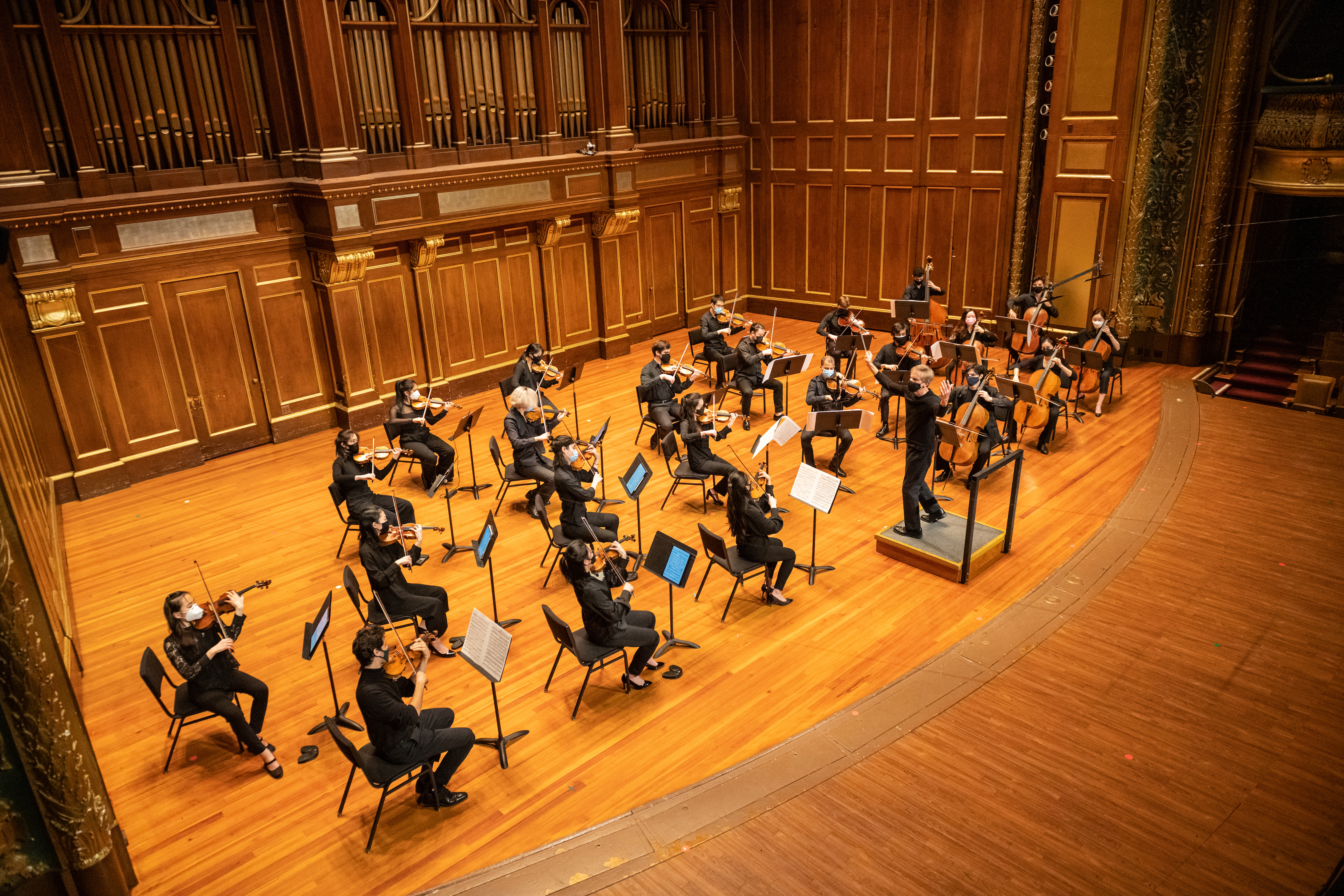 Hugh Wolff conducted a livestreamed NEC Philharmonia concert last month in Jordan Hall.