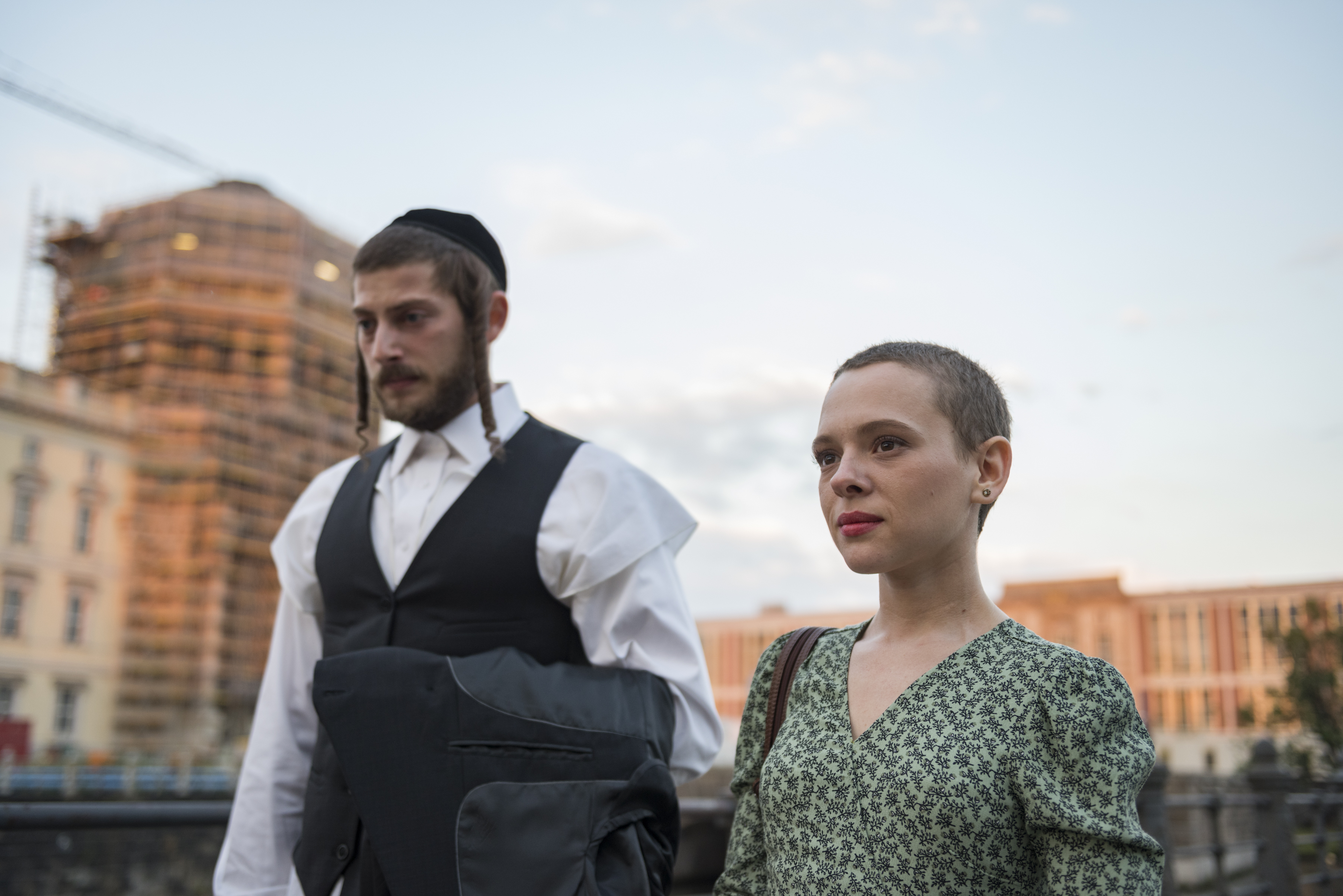Amit Rahav and Shira Haas in Netflix's "Unorthodox."