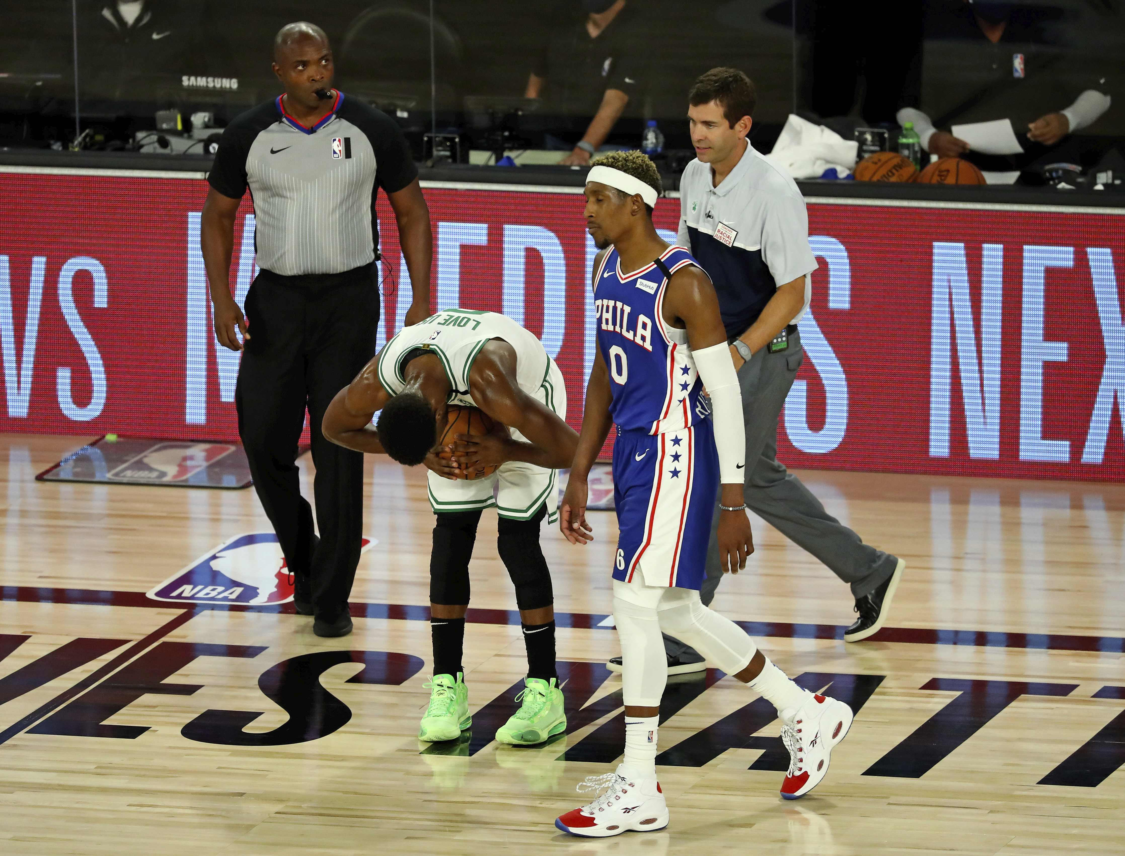 Kemba Walker and the Celtics held on Friday, leaving Josh Richardson (right) and the 76ers staring down the same 3-0 series deficit they did when the teams last met in the playoffs in 2017-18.