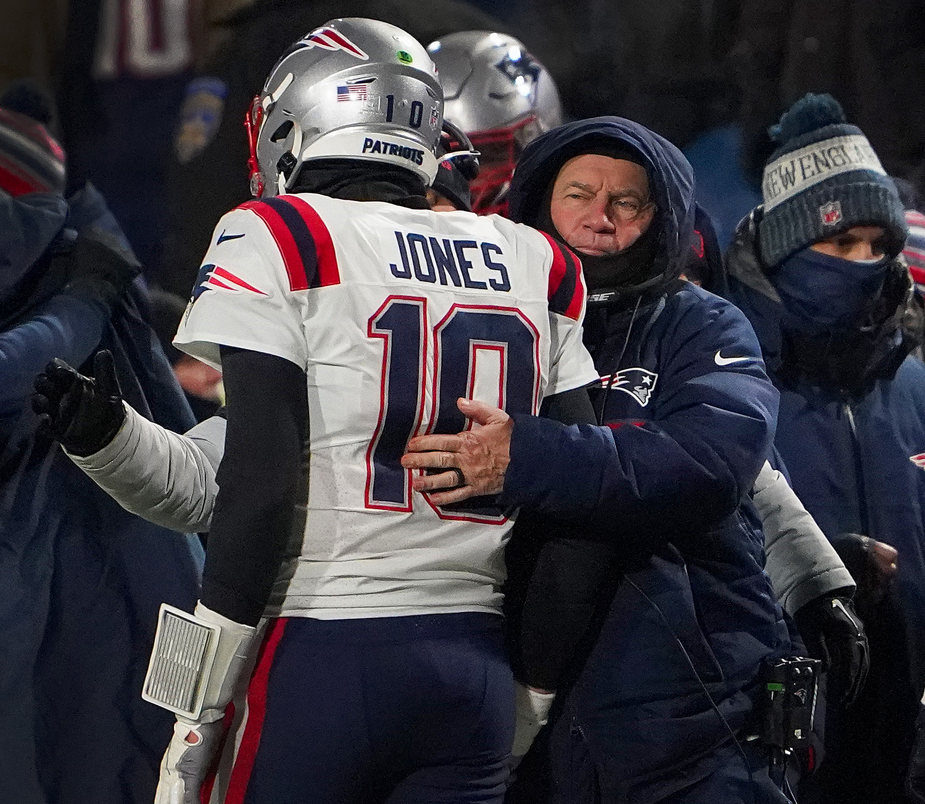 New England Patriots 2021 NFL THROWBACK SIDELINE HOME STRETCH-SNA