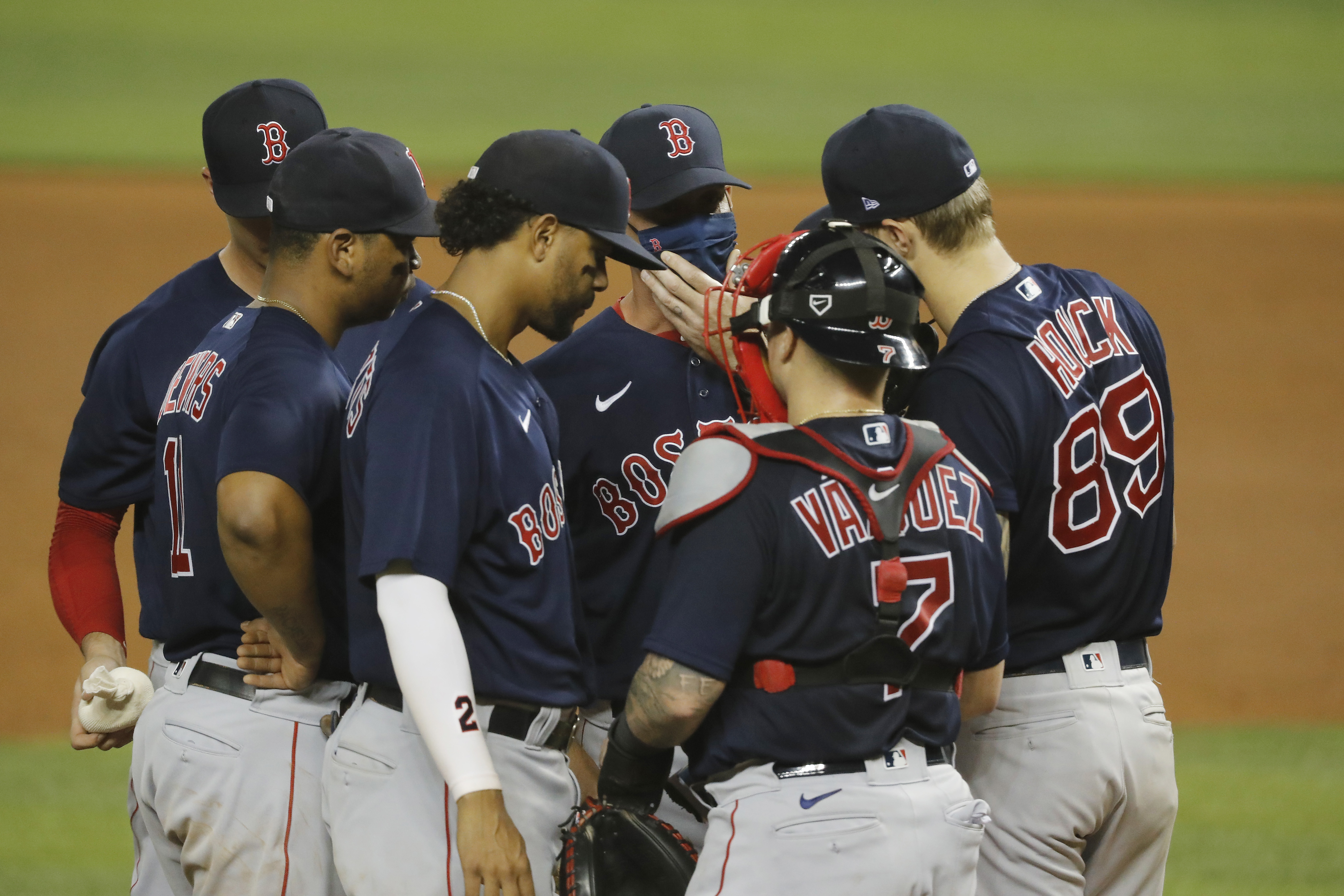 Boston Red Sox starting pitcher Tanner Houck (89) in the bottom of the  first inning of the MLB game between the Boston Red Sox and the Houston  Astros Stock Photo - Alamy