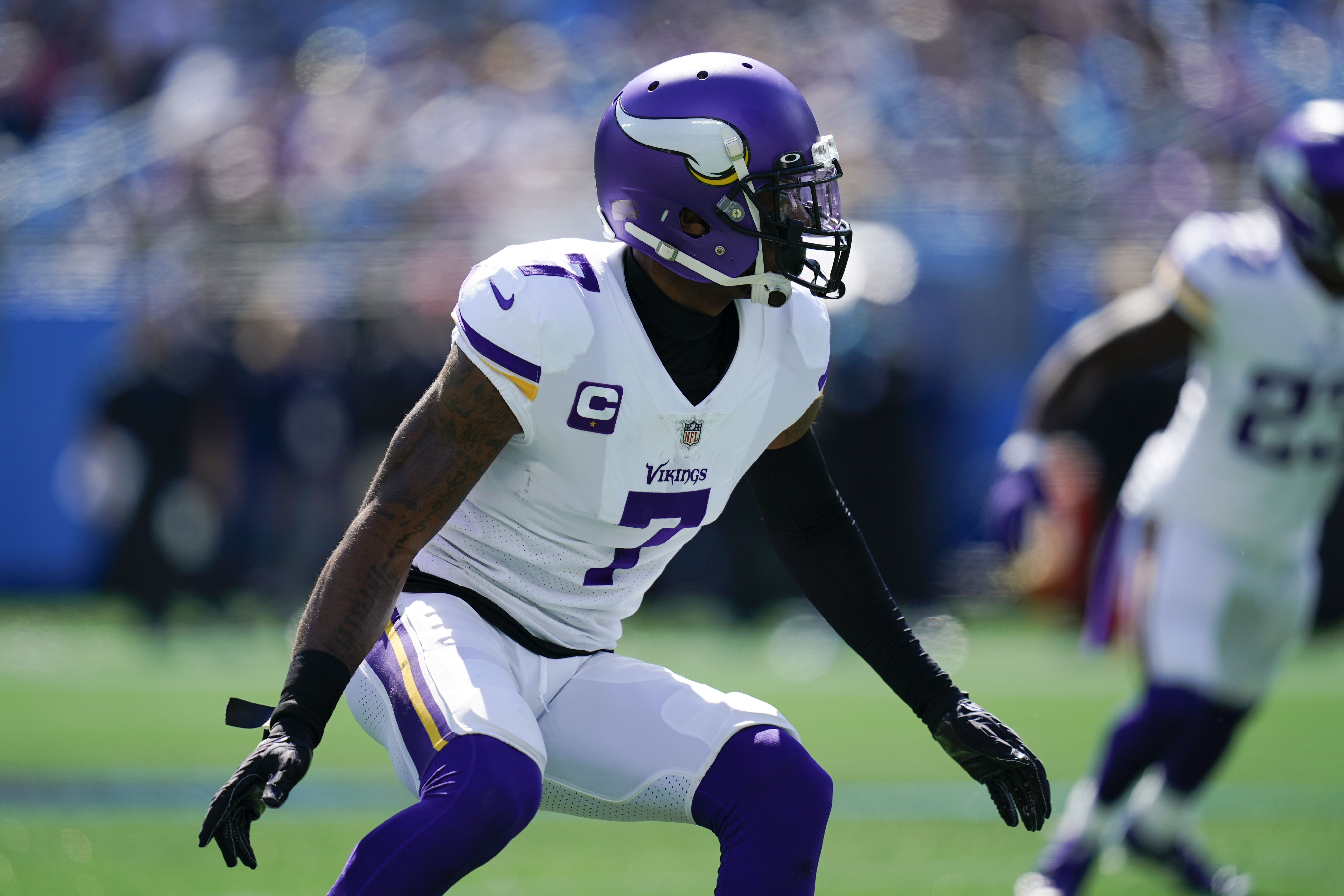 Patrick Peterson was injured late in Sunday's game against Minnesota.