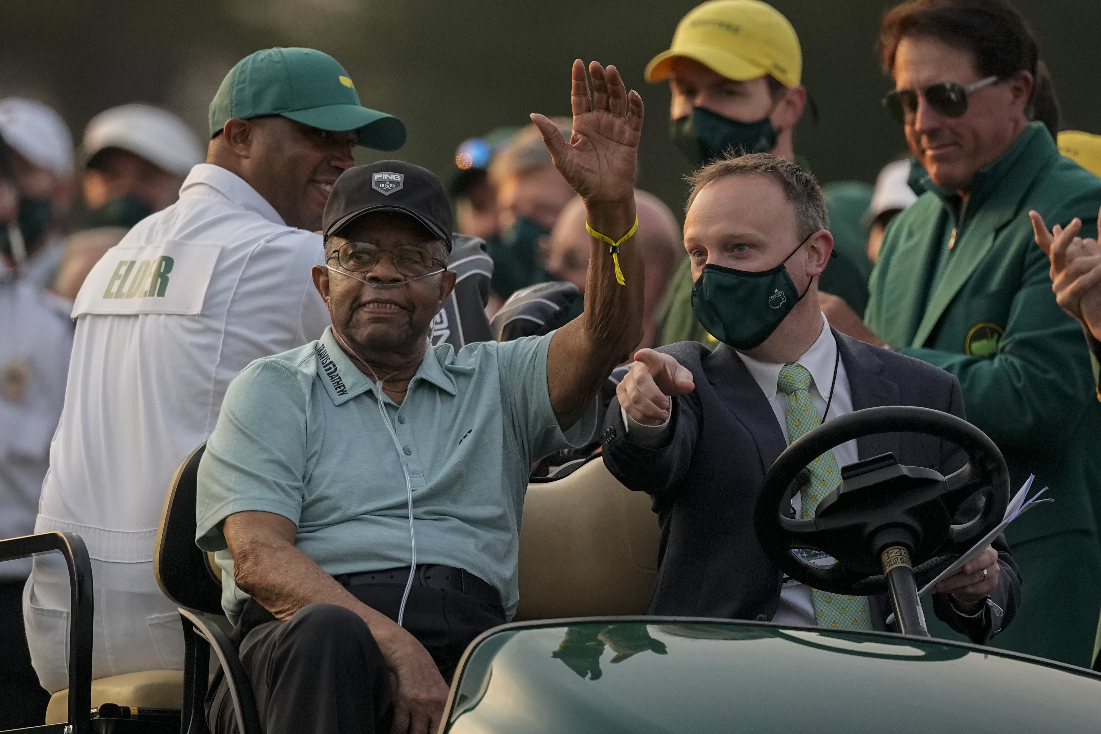 Lee Elder, who won 12 events on the PGA and Champions Tours, was an honorary starter at the 2021 Masters.