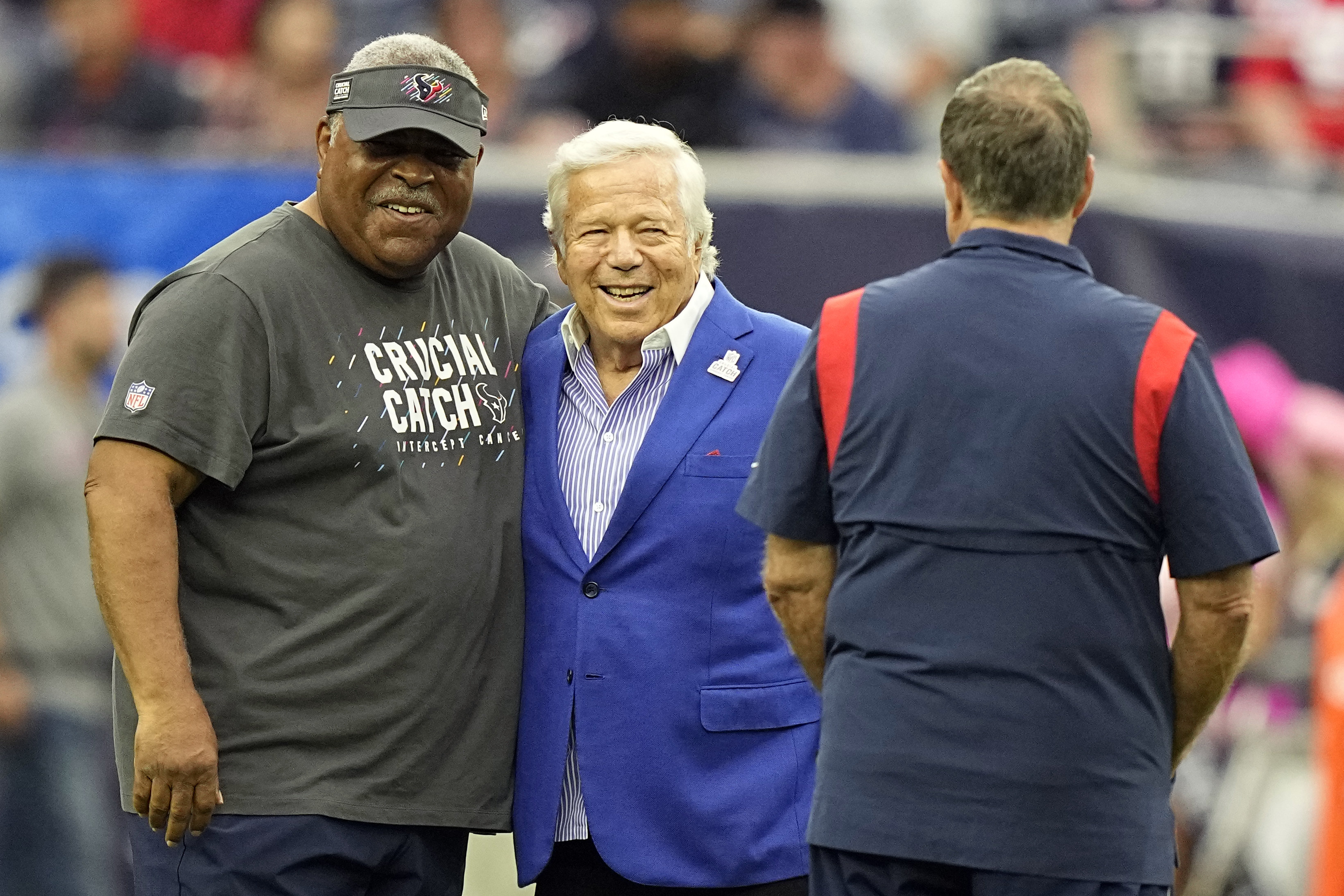 Houston Texans interim head coach Romeo Crennel looks on from the