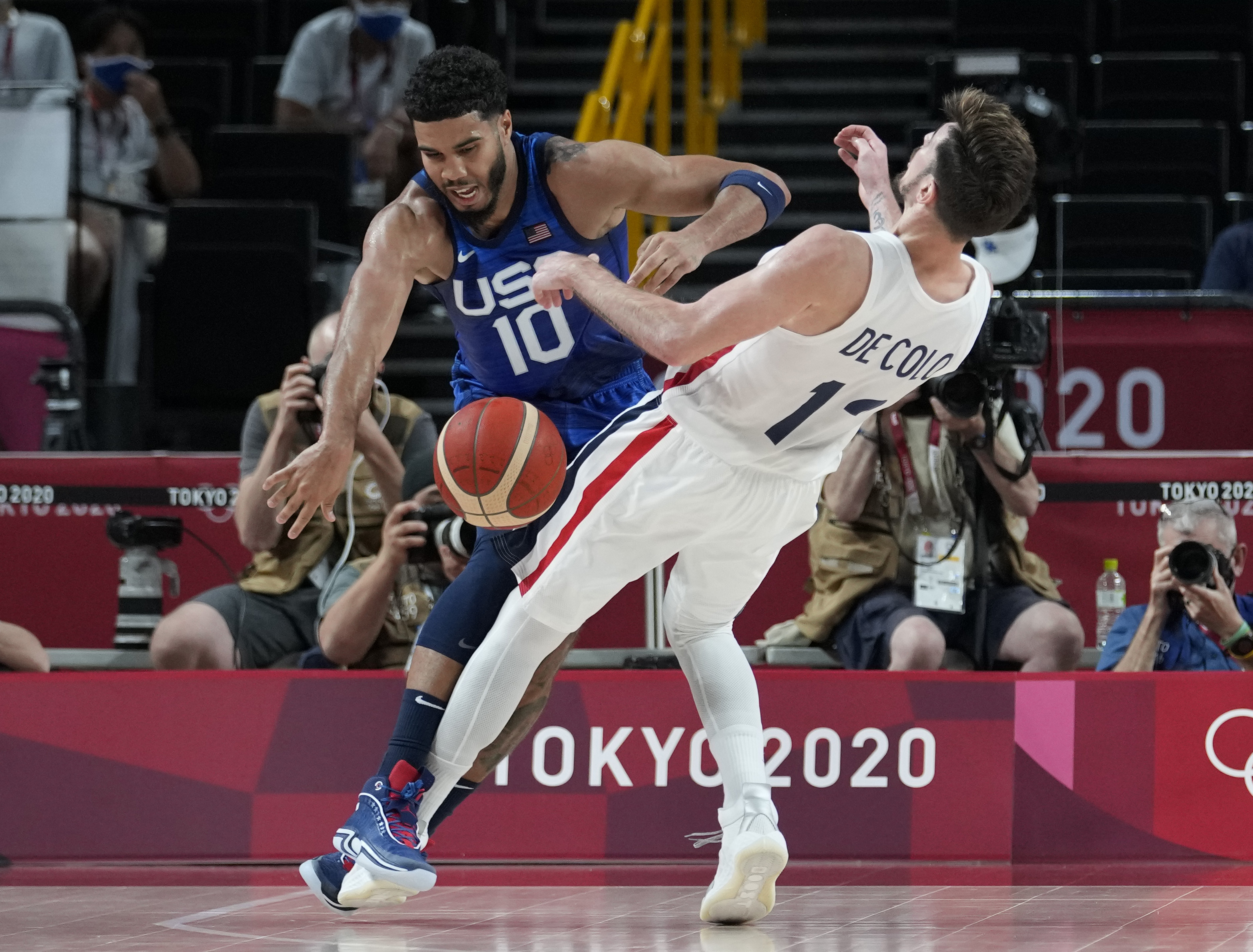 Jayson Tatum came off the bench and scored nine points on just 3-of-9 shooting against France.