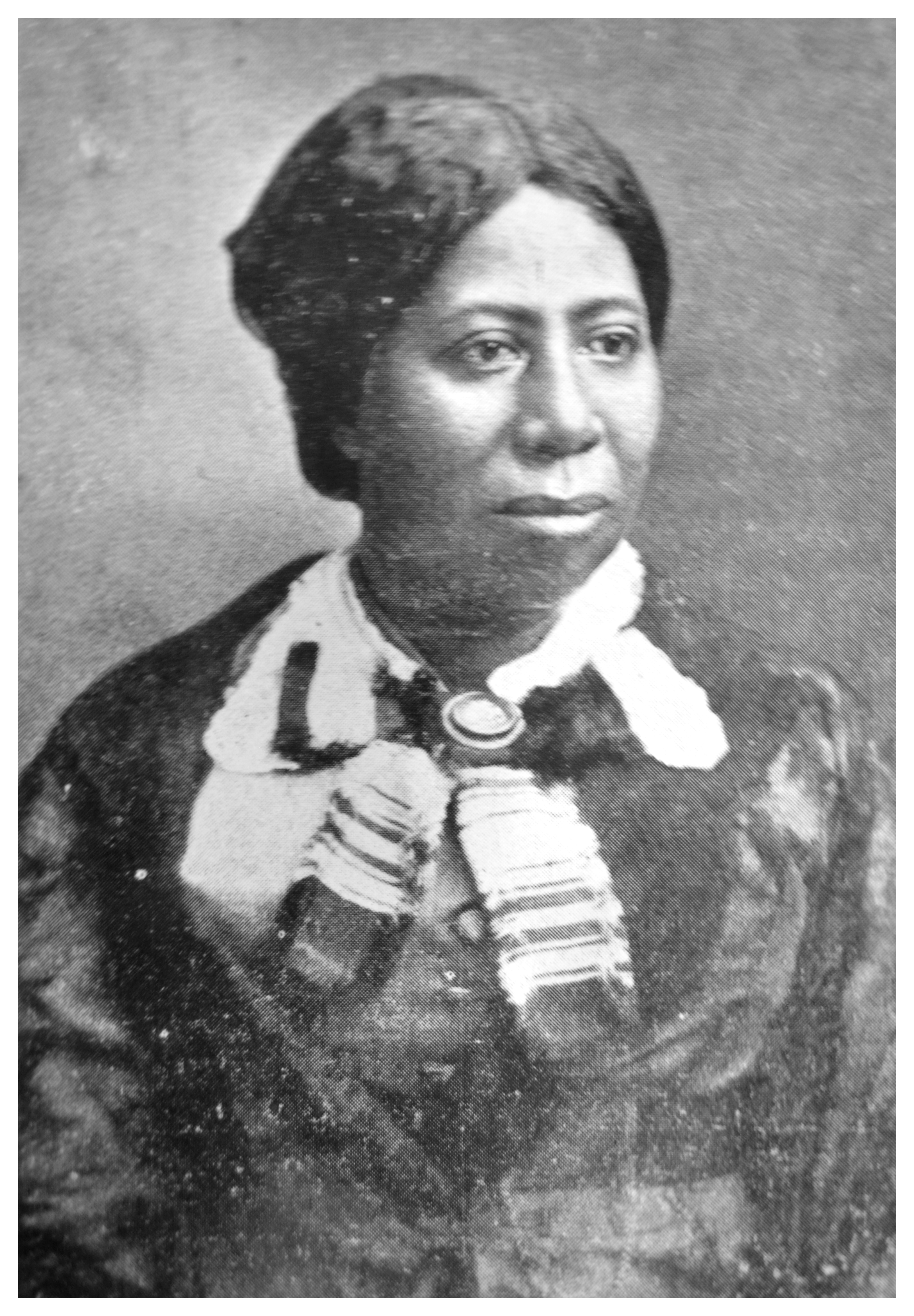 Anna Murray Douglass, abolitionist, activist of the Underground Railroad and first wife of abolitionist and Black civil rights leader Frederick Douglass, is shown in a photograph circa 1860.
From Wikimedia Commons, the free media repository.