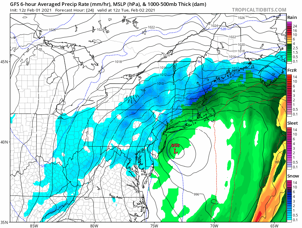 The nor’easter will spin east of the Atlantic seaboard Tuesday and Wednesday.