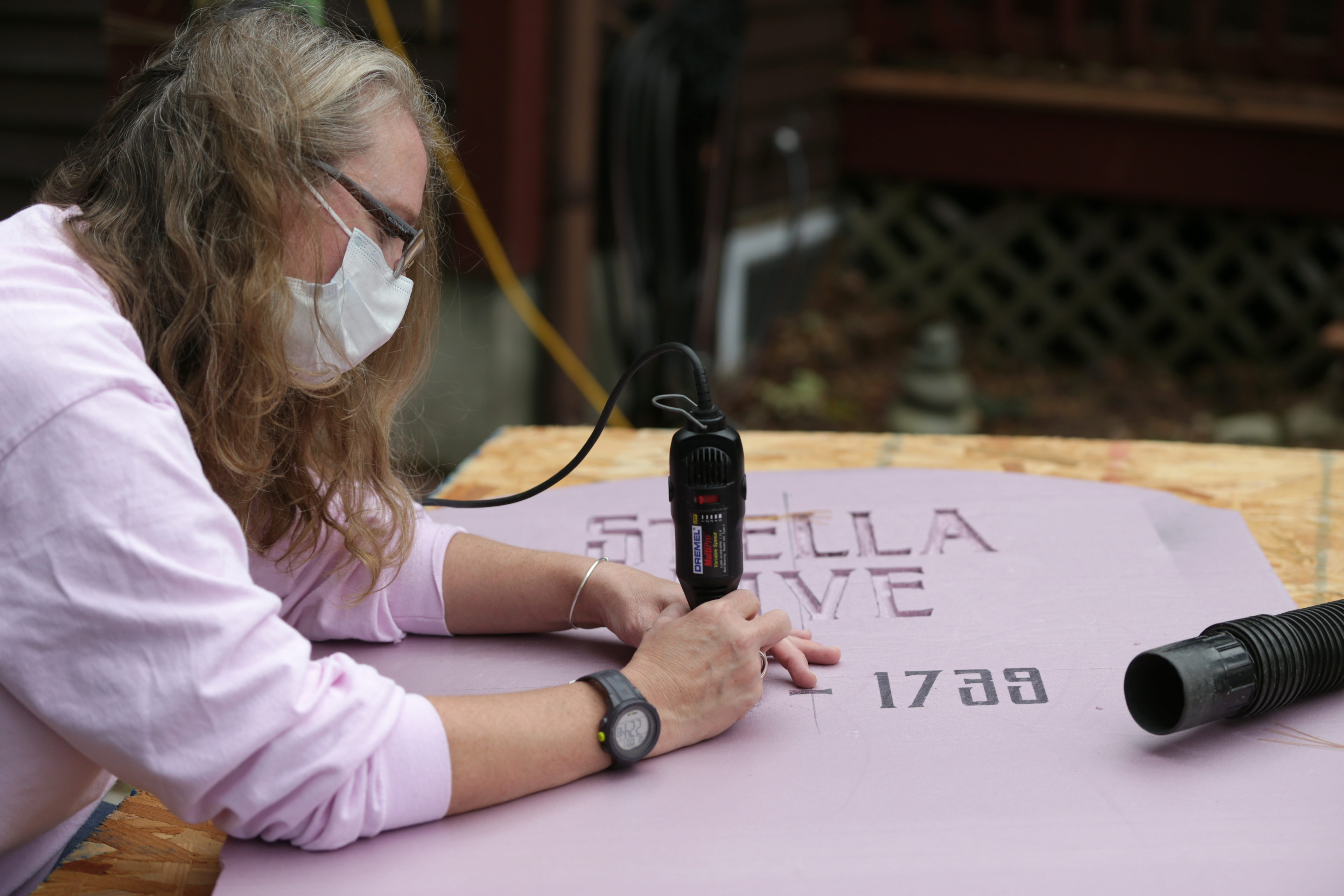 Karen Kerns made decorations for a contest in Franklin, where she lives.