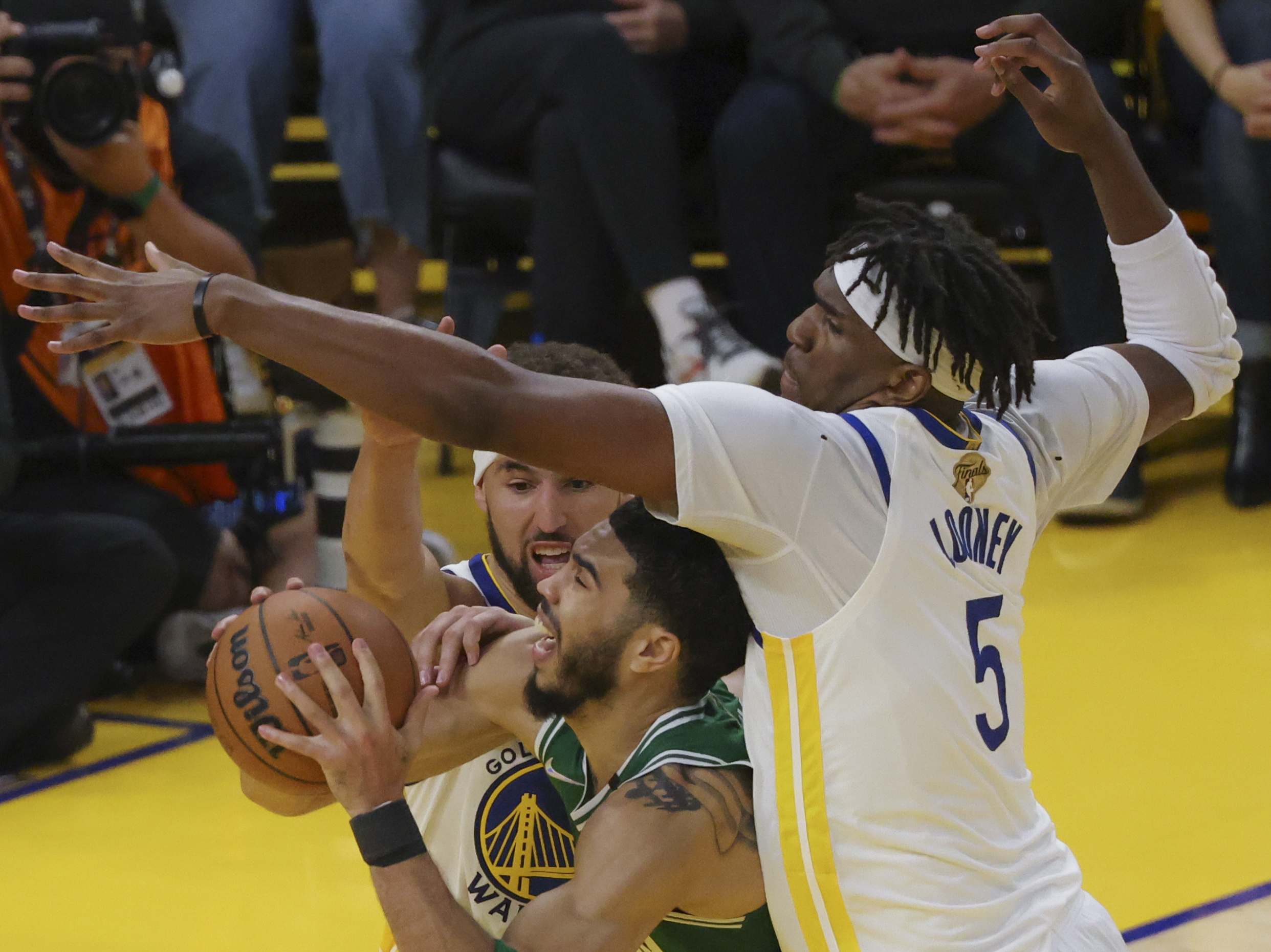 Warriors level NBA finals as Poole's halfcourt buzzer-beater