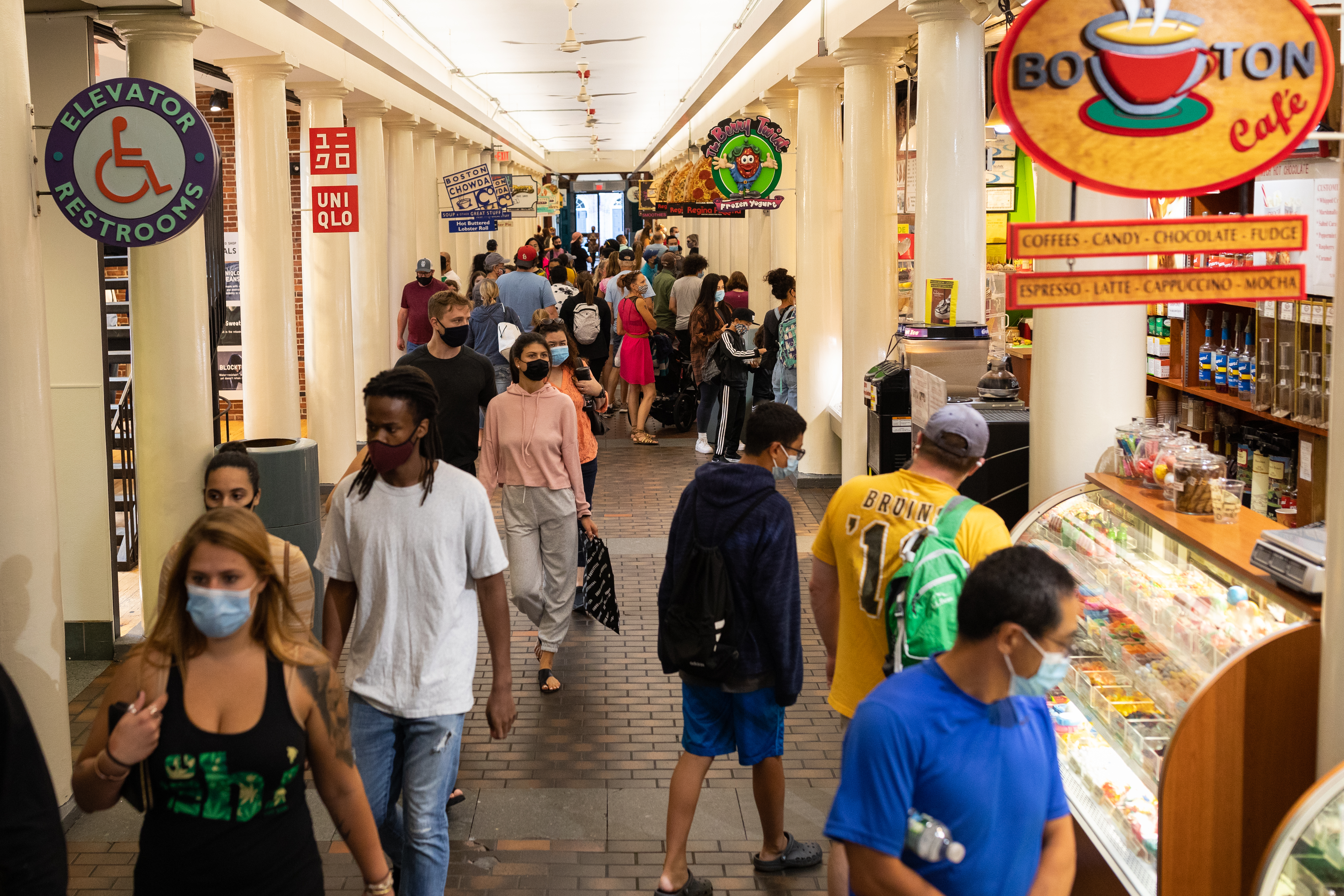 Quincy Market in Boston on Sunday.