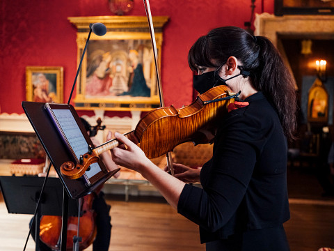 Castle of Our Skins violinist Gabriela Diaz performed at the Gardner.