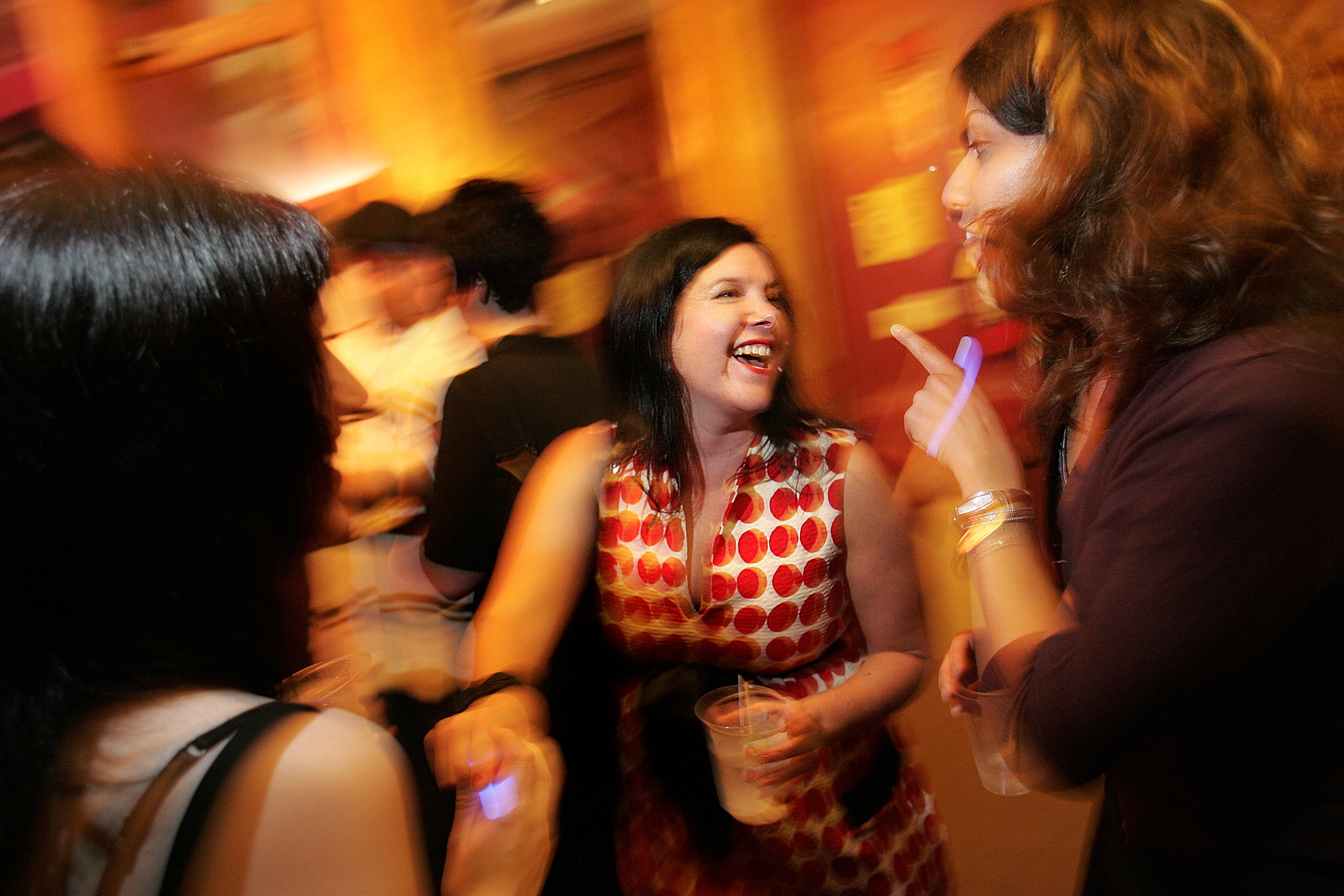 Honah Lee Milne (center), Jenna Talbott (right), and Emily Goodwin (left) at an event at the Villa Victoria Center for the Arts on Sept. 16, 2004.