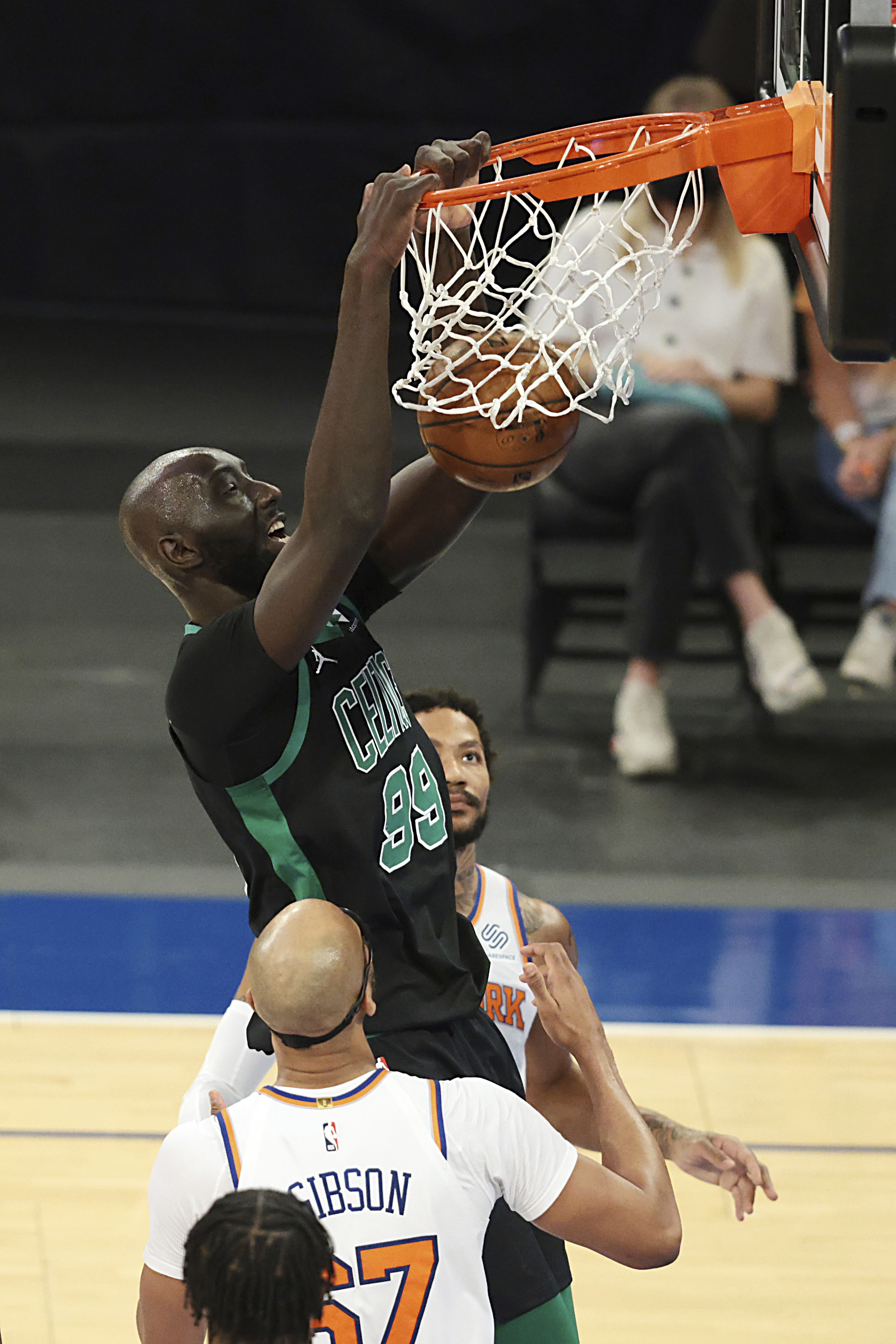 Tacko Fall is getting more comfortable with the ball in his hands, but he's still a project.