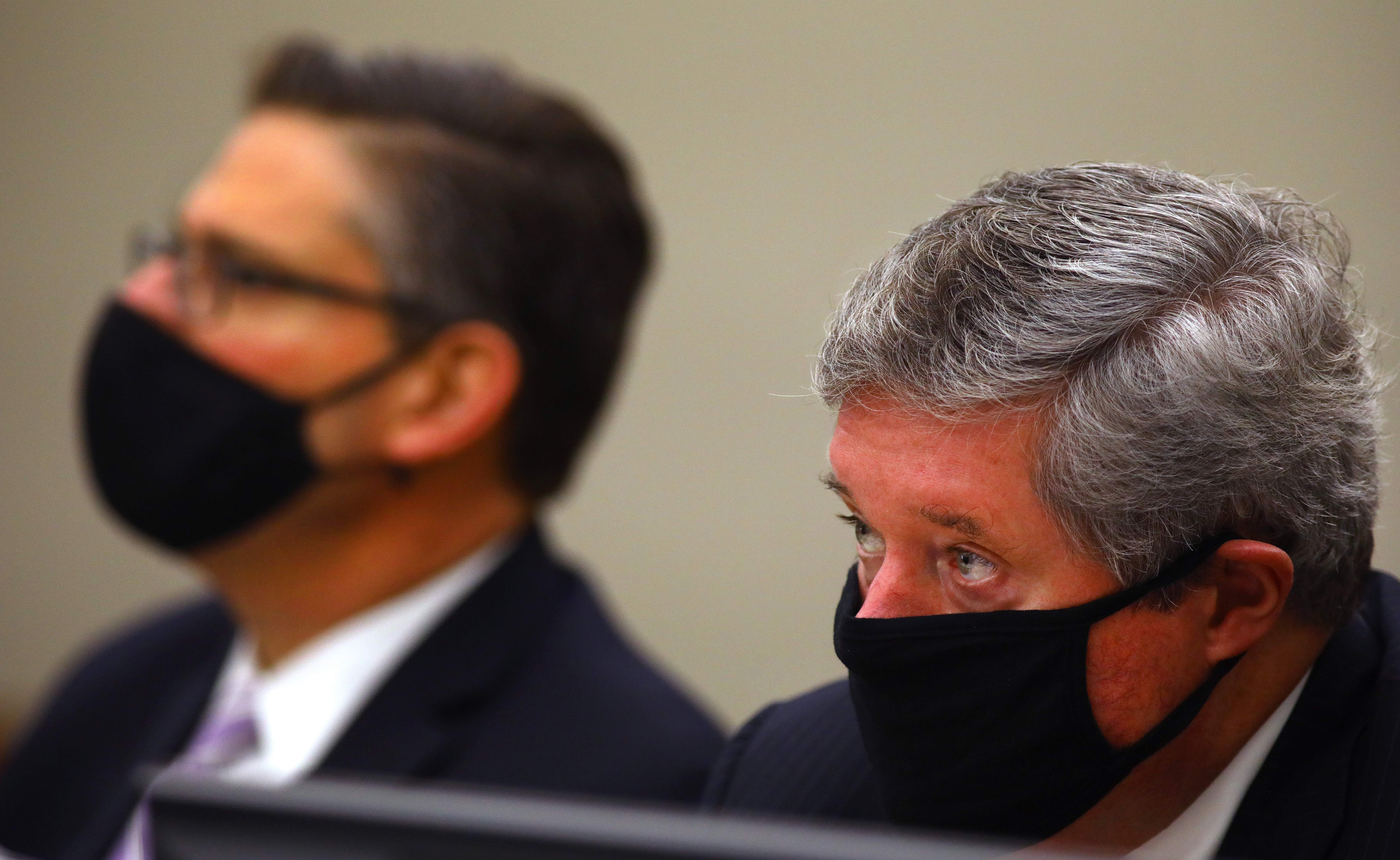 Special Assistant Attorney General Stephen G. Dambruh, right, and Assistant Attorney General John M. Moreira.