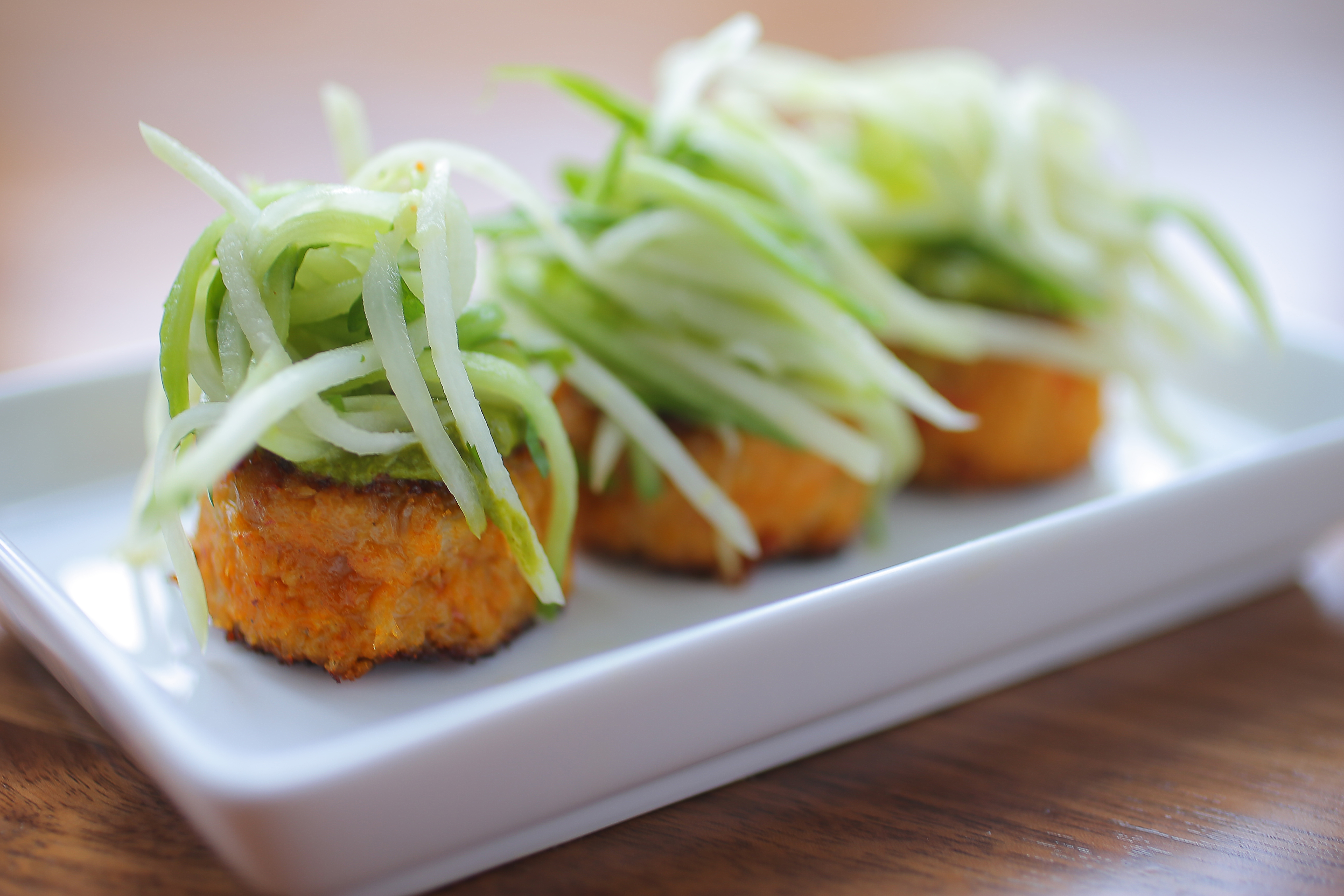 Crab and red lentil kibbeh from Sarma in Somerville.