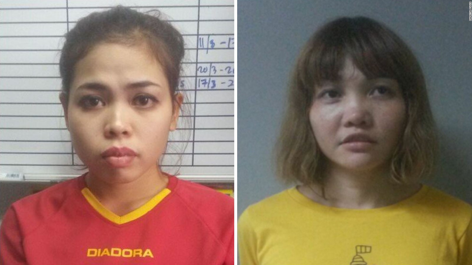 Mug shots for Siti Aisyah, left, and Doan Thi Huong from "Assassins."