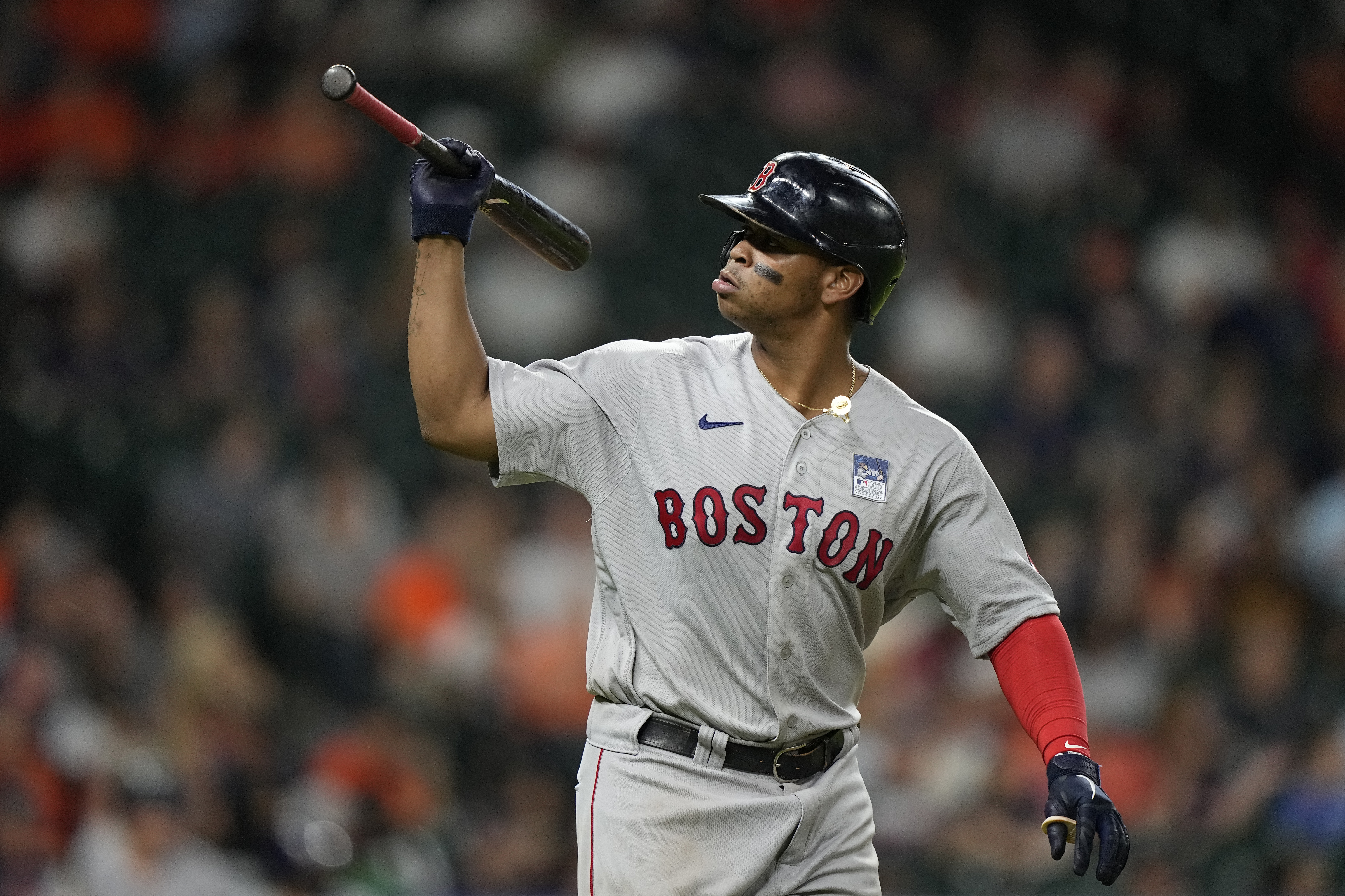 Rafael Devers was one of two Boston players with two hits Wednesday night. The Red Sox had just seven as a team.