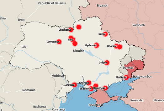 Map See Where Russia Has Attacked Ukraine The Boston Globe