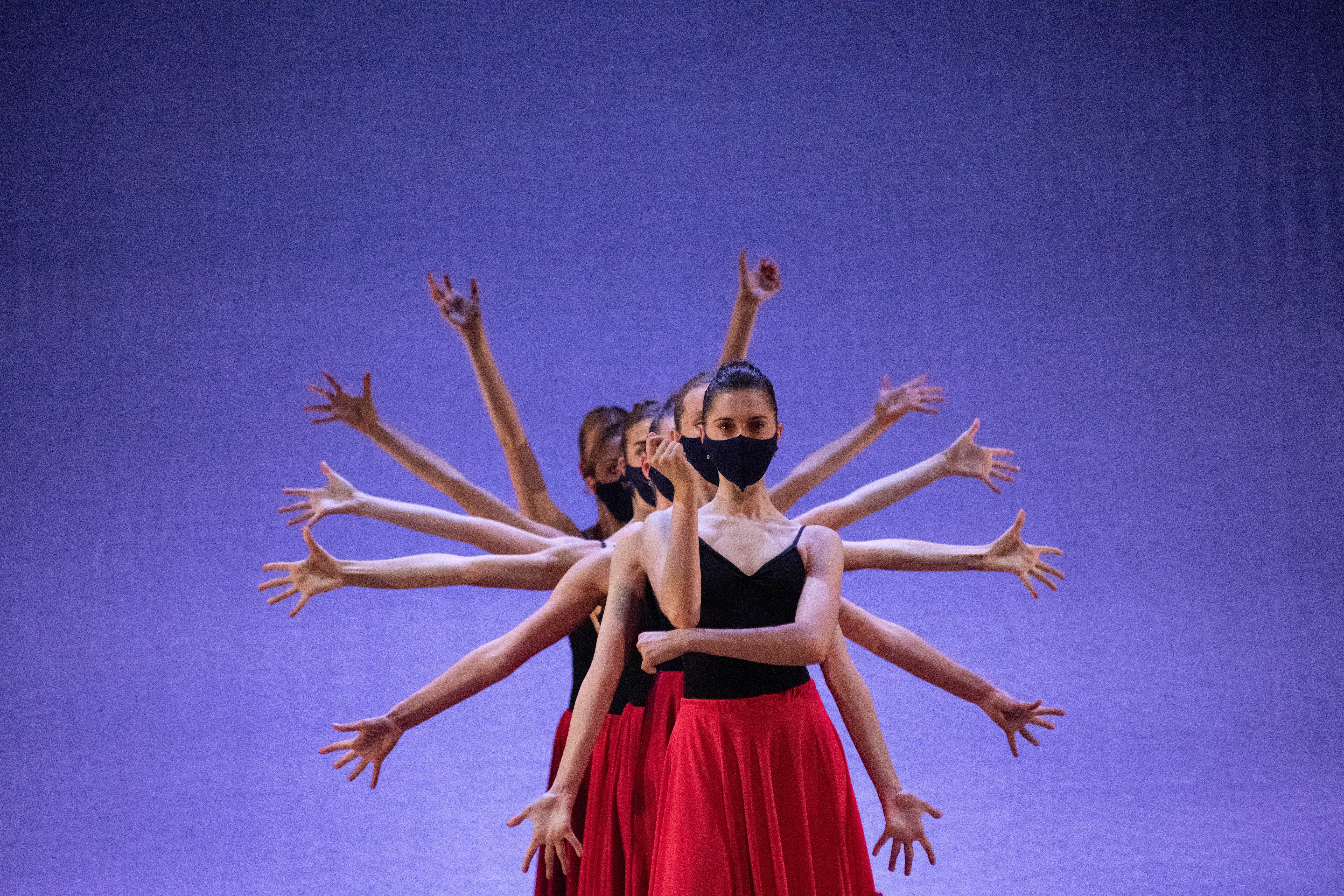 Alainah Grace Reidy and Boston Ballet II in "The Gift."