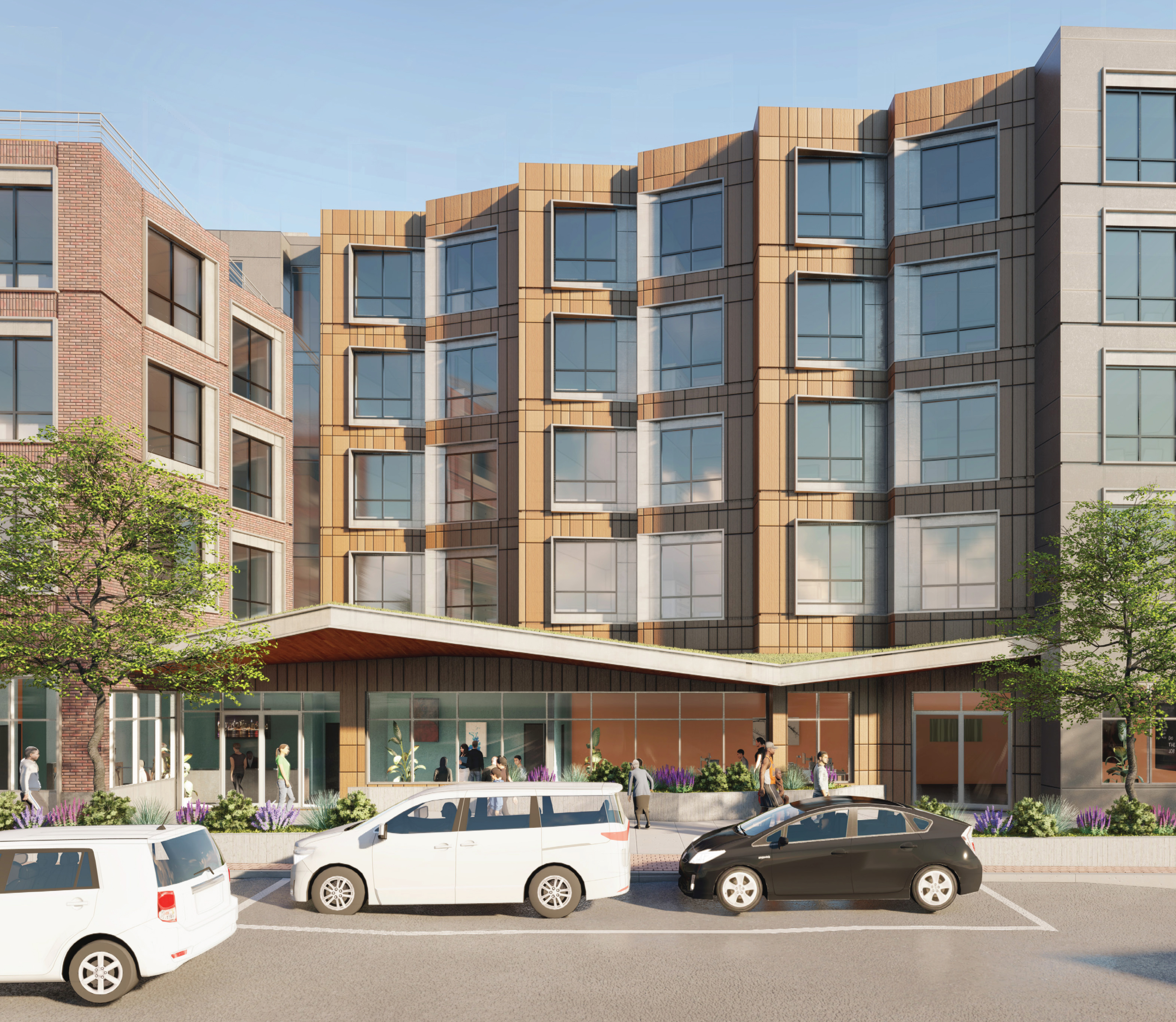 A rendering of Pine Street Inn's project at 3368 Washington St. in Jamaica Plain.