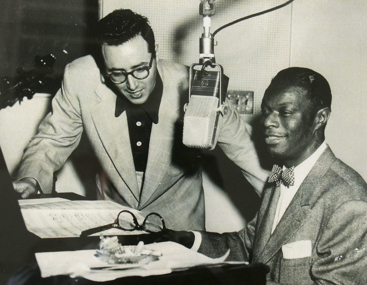 Nat King Cole with Capitol Records executive Pete Rugolo.