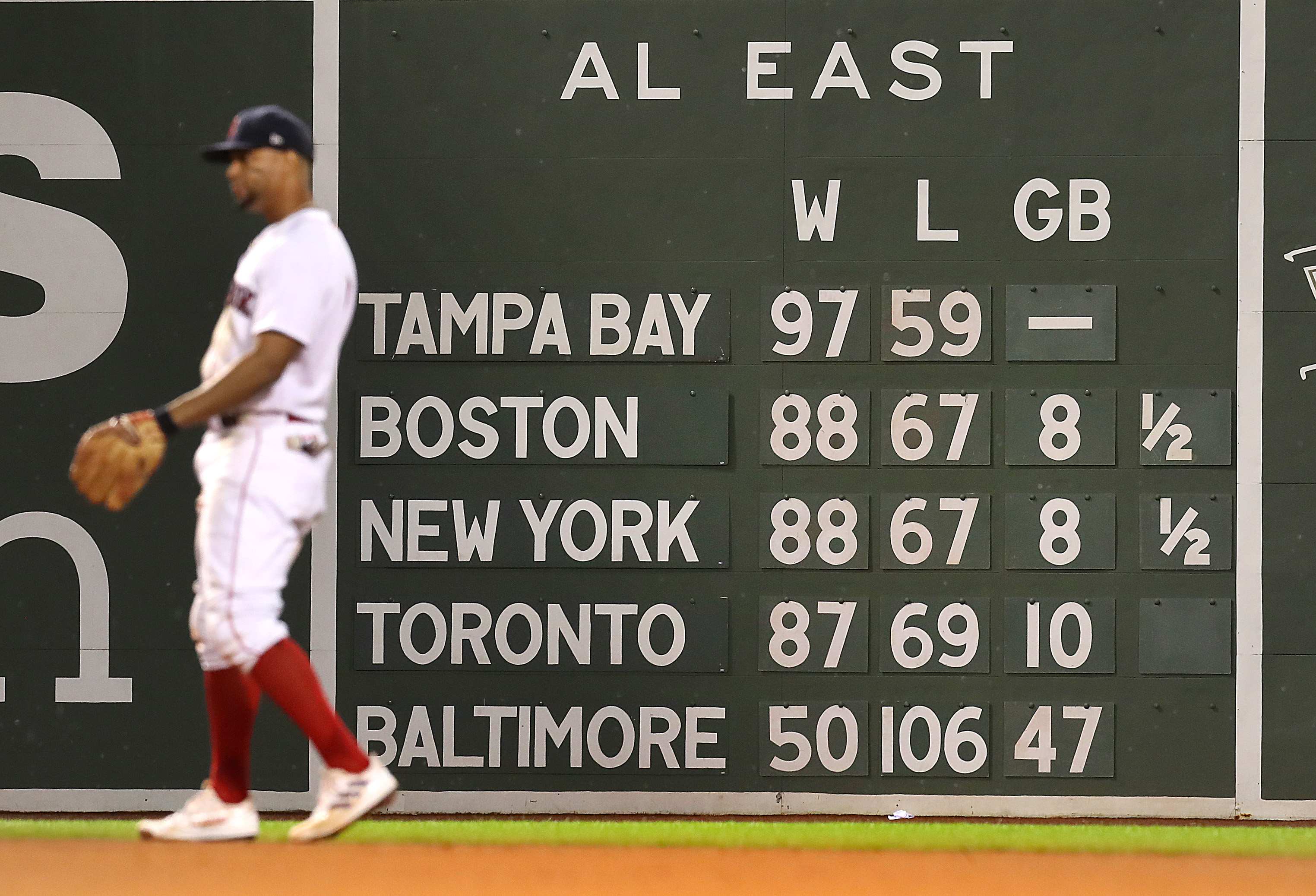 A line drive got stuck in the Green Monster and saved the Red Sox a run 
