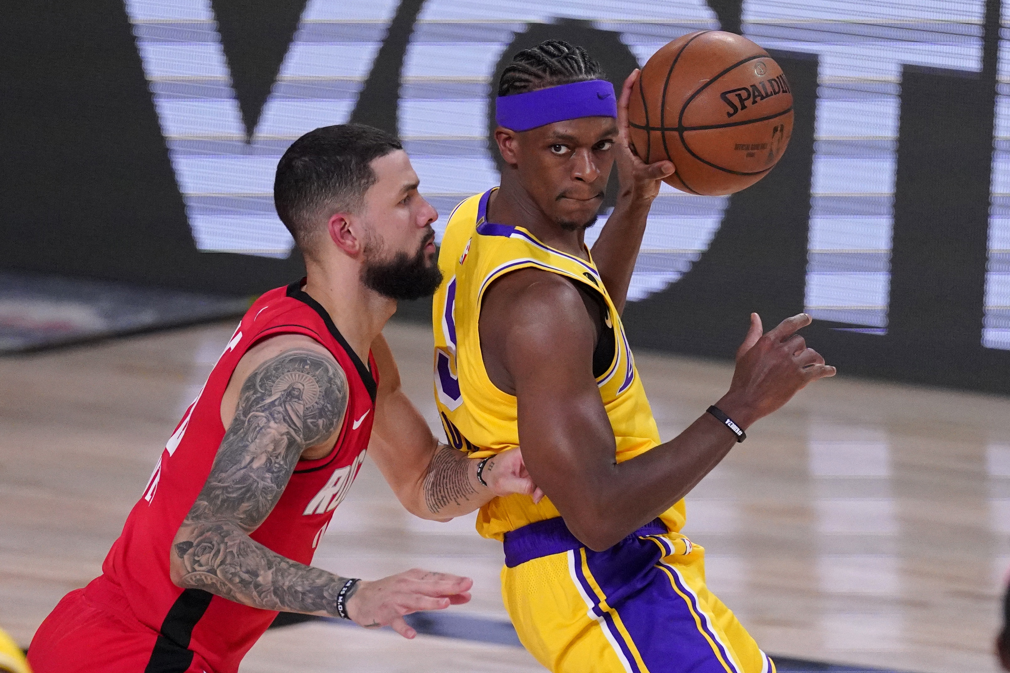 Rajon Rondo had 11 points, 10 rebounds, and 8 assists against the Rockets in Game 4.