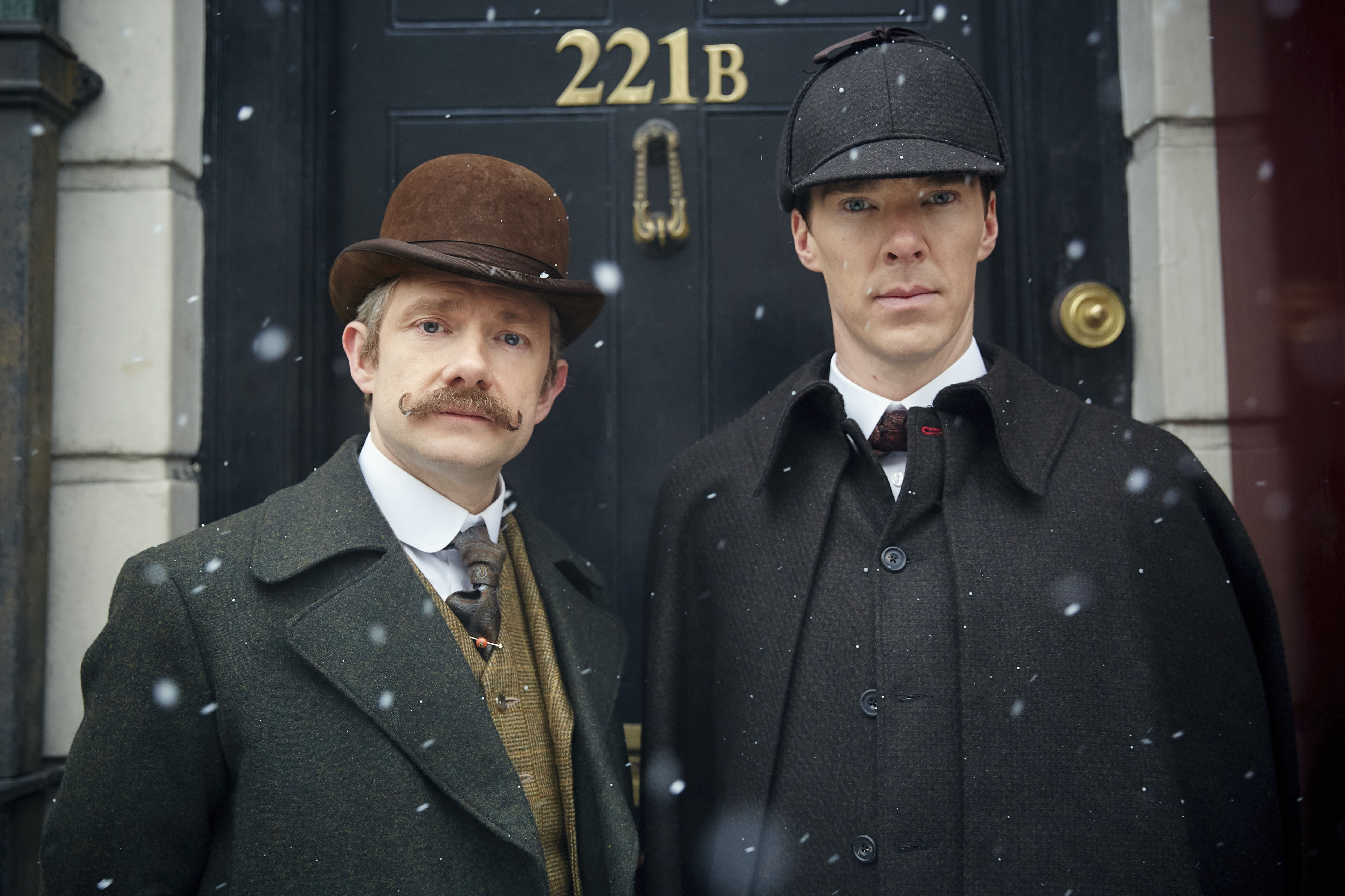 Martin Freeman (left) as Watson and Benedict Cumberbatch as Sherlock Holmes in "Sherlock."