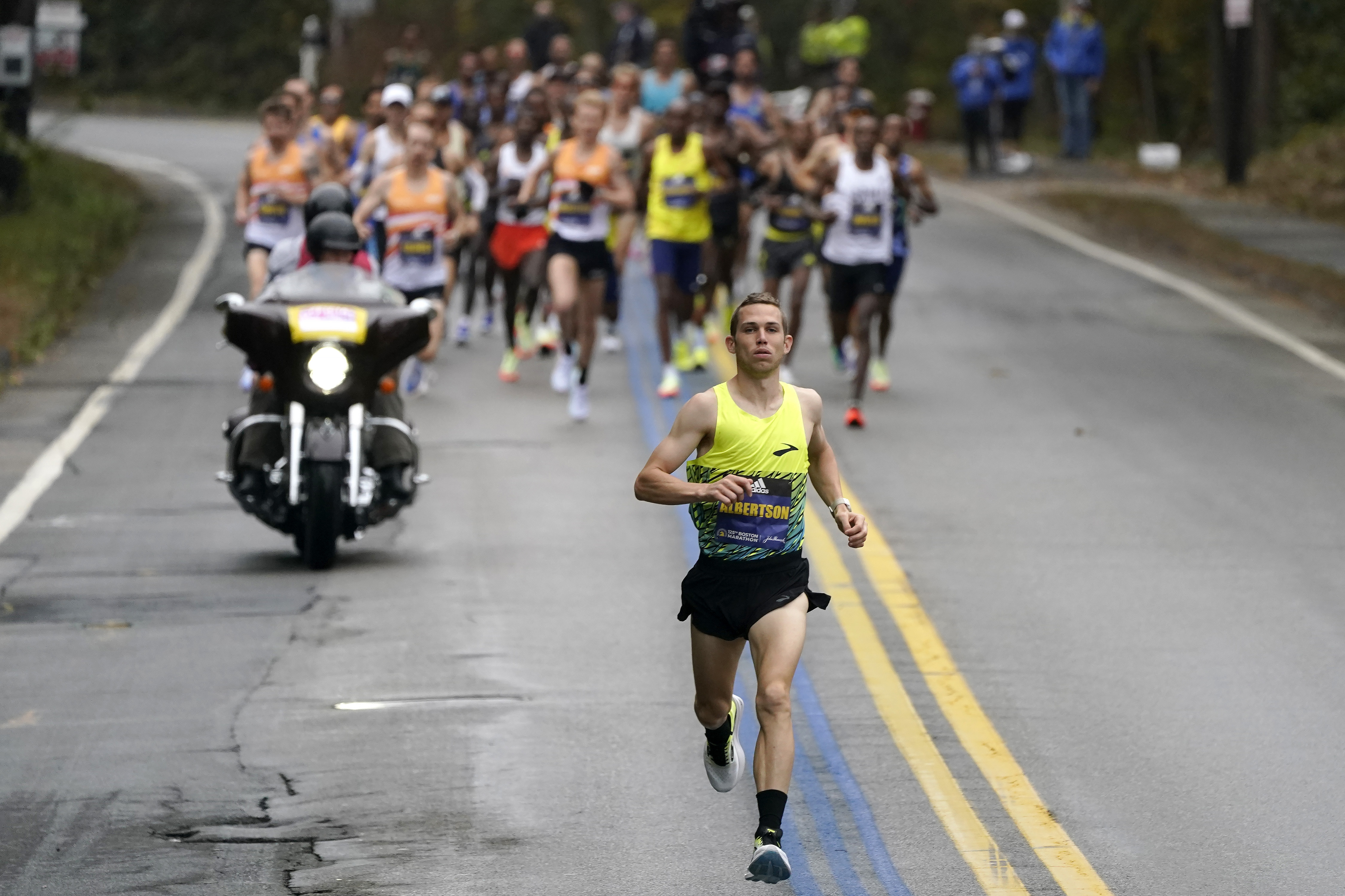 CJ Albertson led until Mile 20.