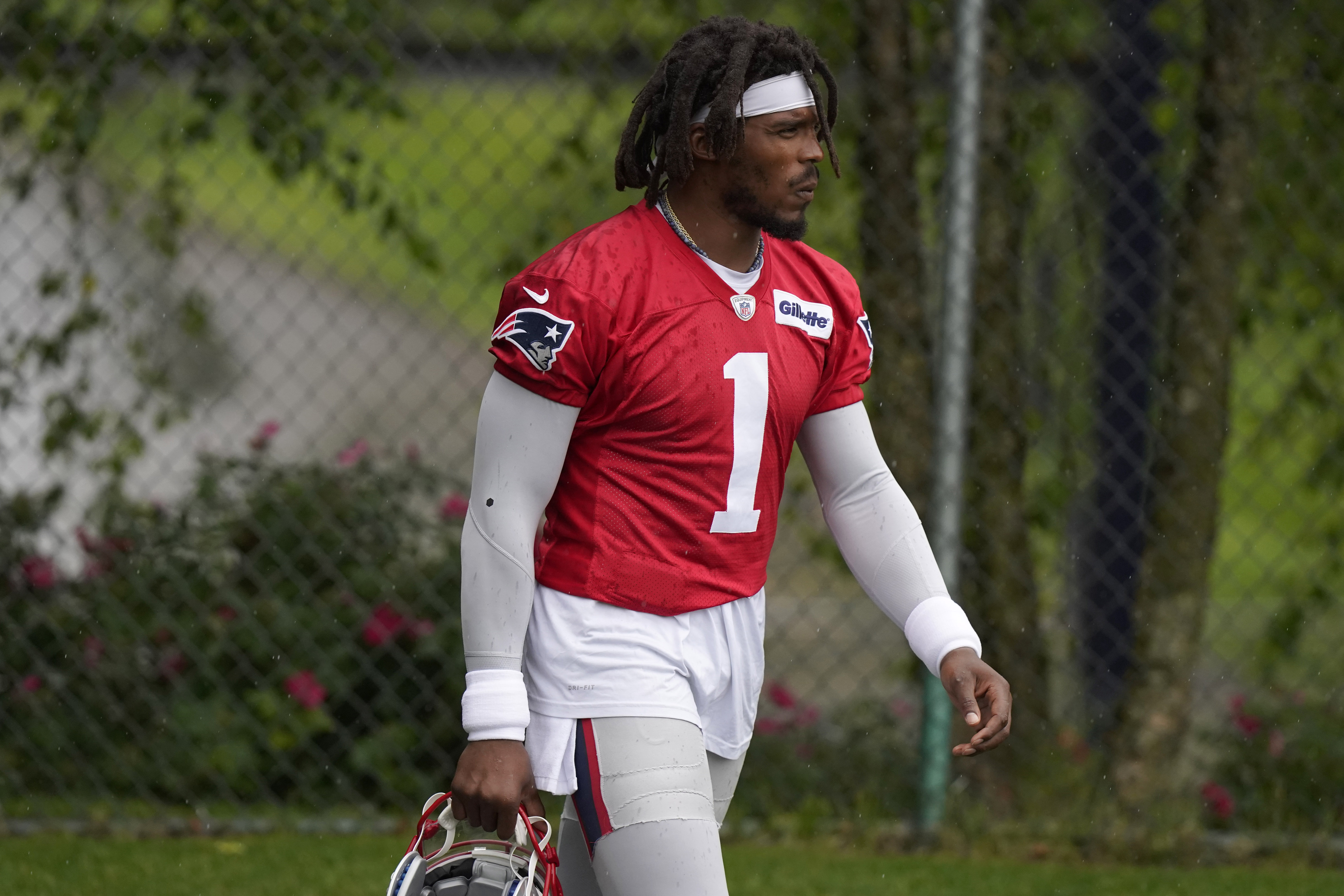 On Monday, Cam Newton didn’t show any ill effects from a recent hand injury.