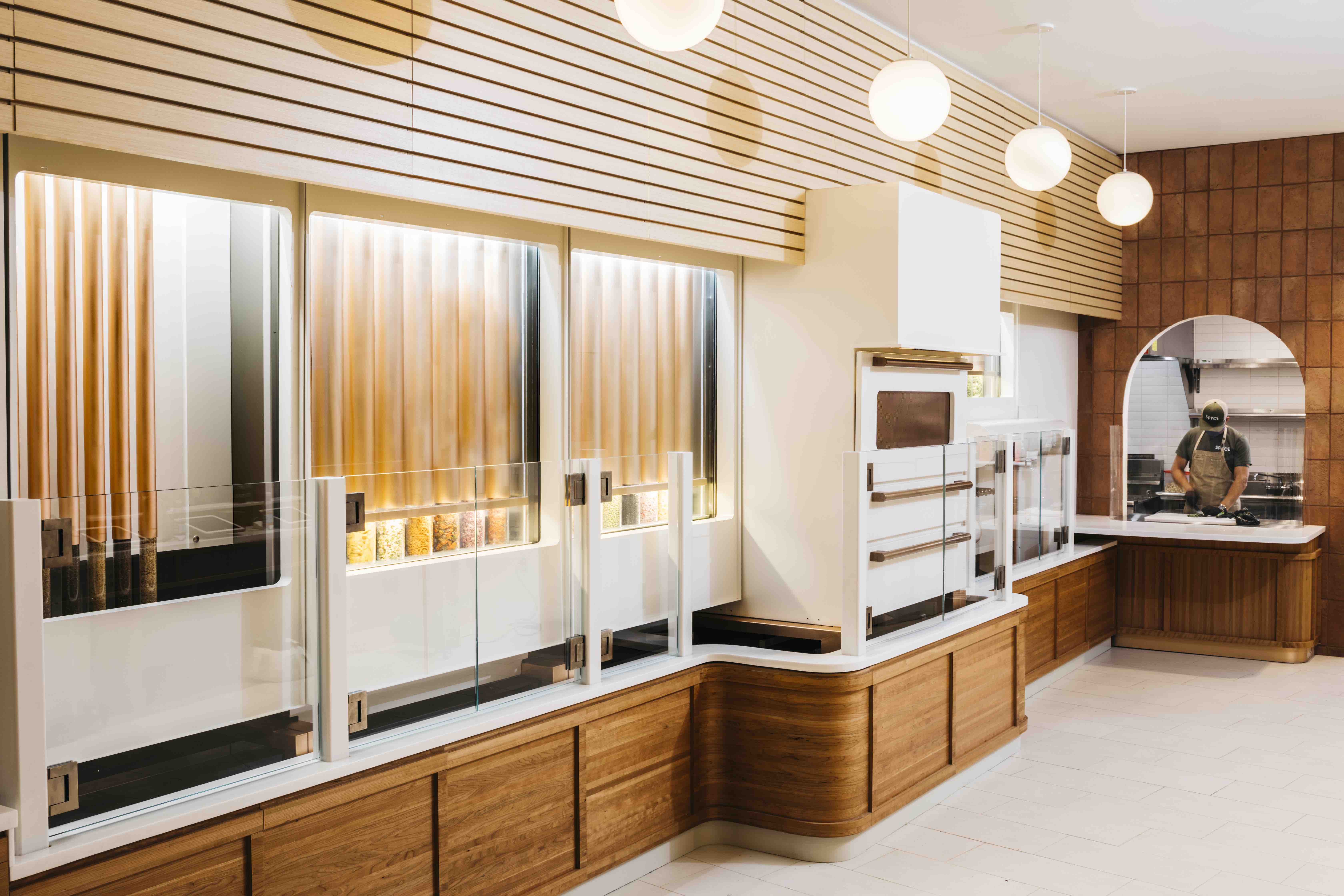 The "infinite kitchen" at Spyce.