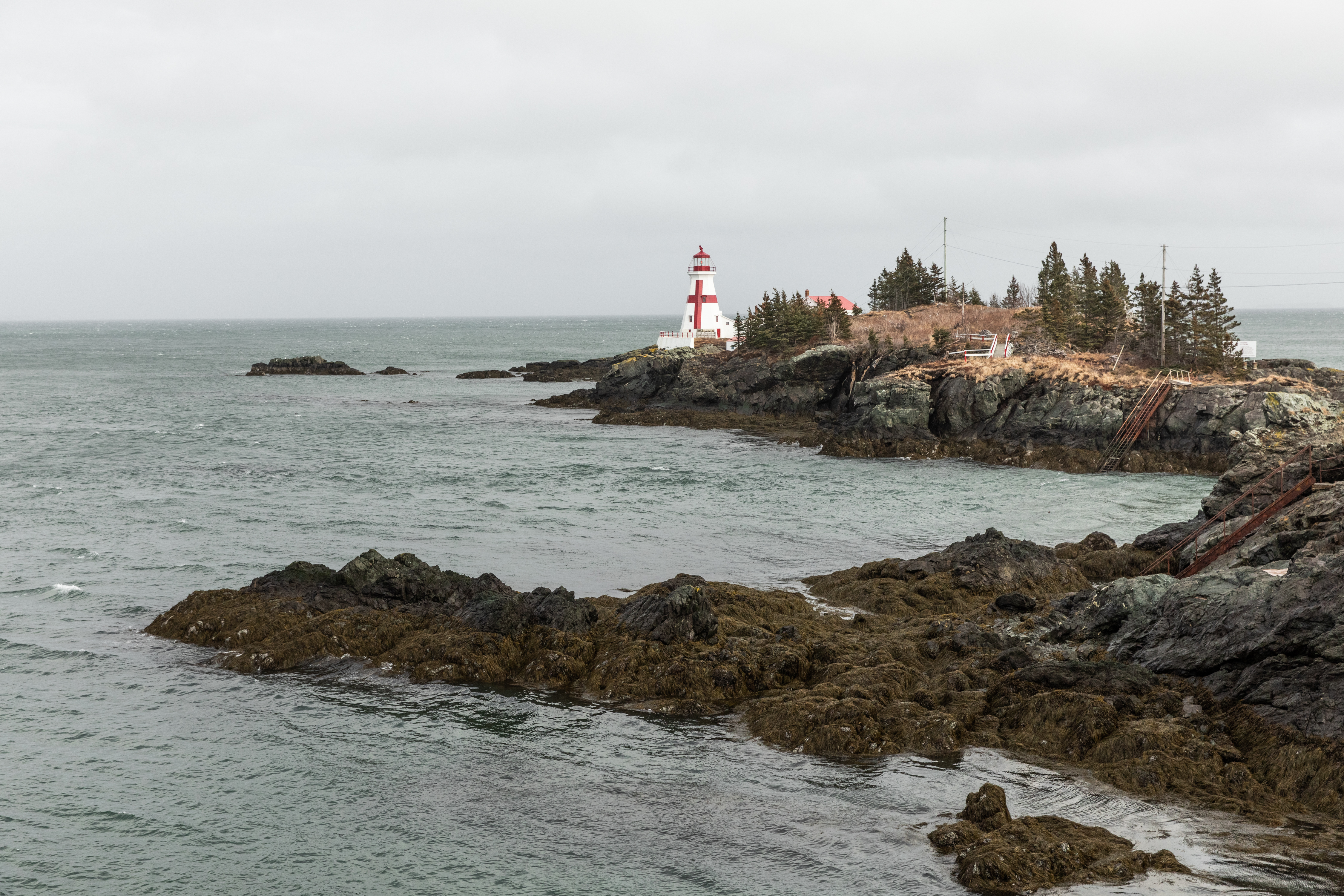 The iconic East Quoddy Lighthouse on Campobello Island, which can only be reached by foot at low tide.