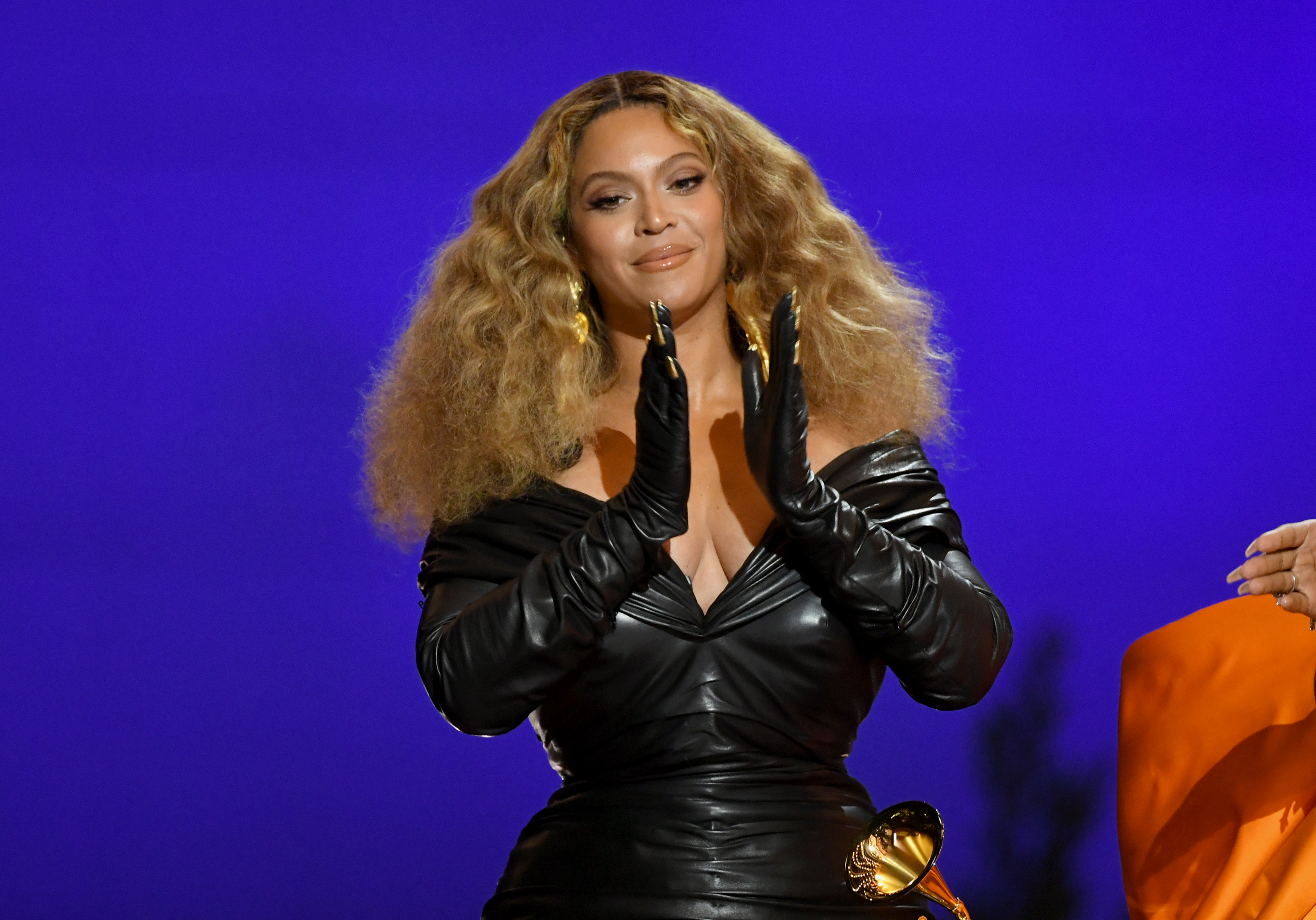 Beyoncé accepted the Best Rap Song award for 'Savage' onstage during the 63rd Annual GRAMMY Awards.