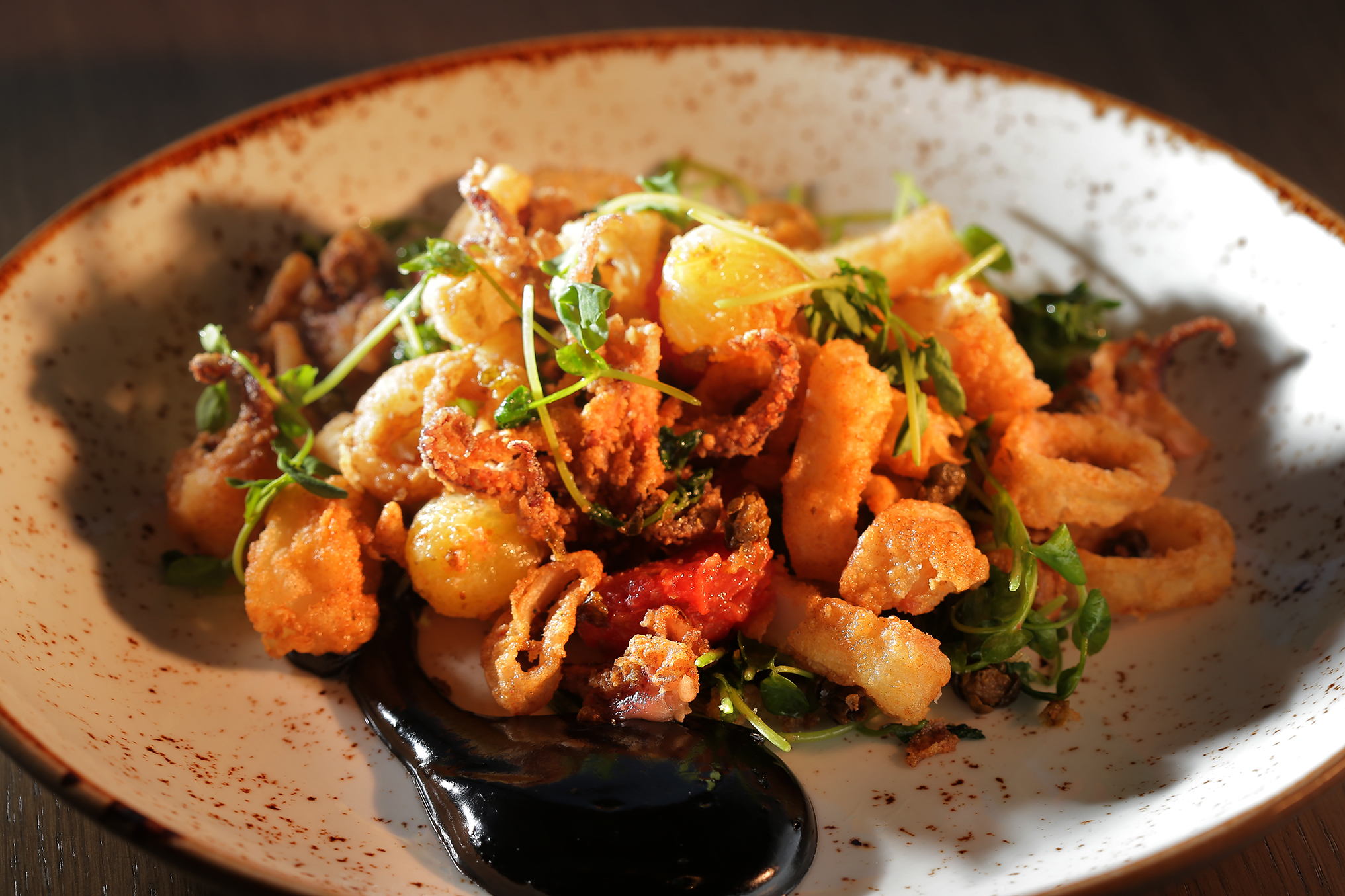 Calamari at the Punch Bowl restaurant.